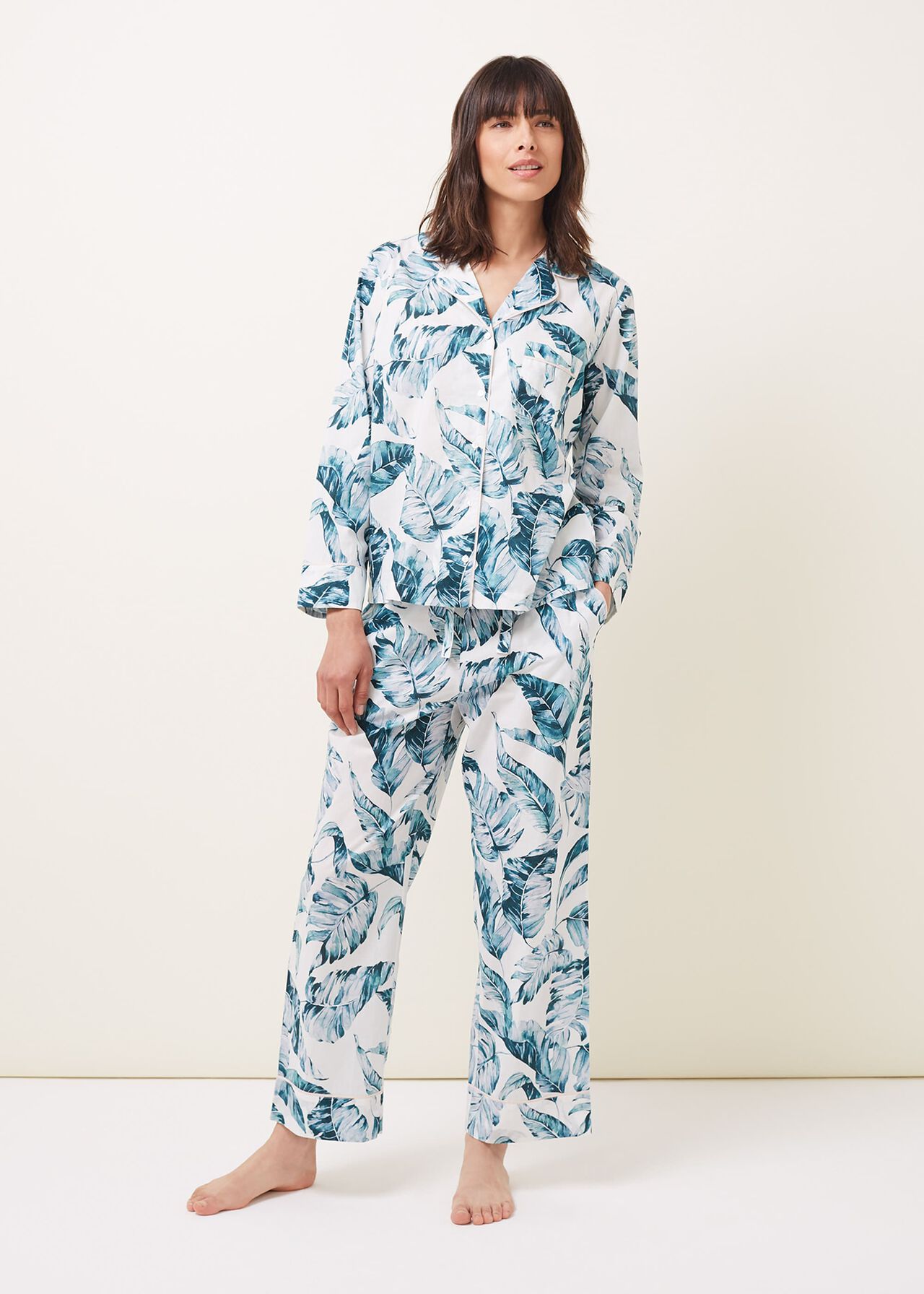 Piera Palm Print Pyjama Set | Phase Eight UK