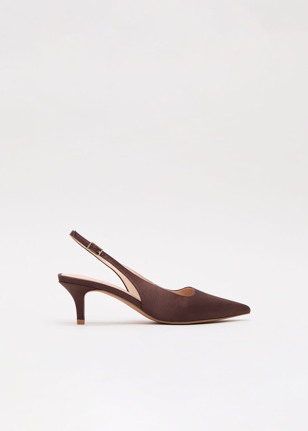 Satin Slingback Heeled Shoes