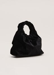 Black Velvet Twist Handle Mini Grab Bag
