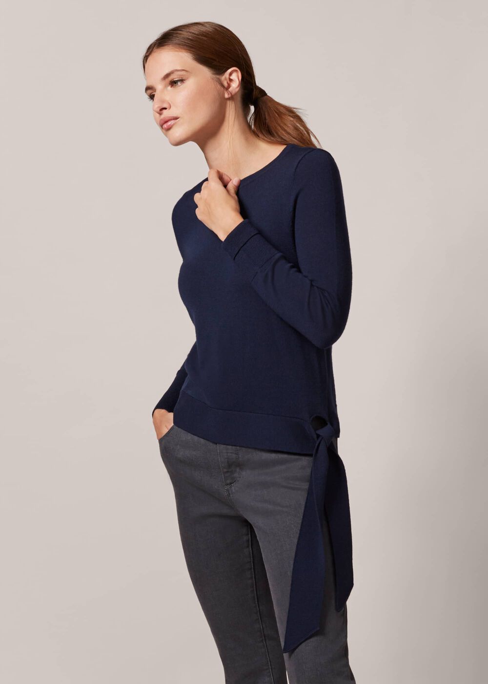 Tessa Tie Side Merino Jumper