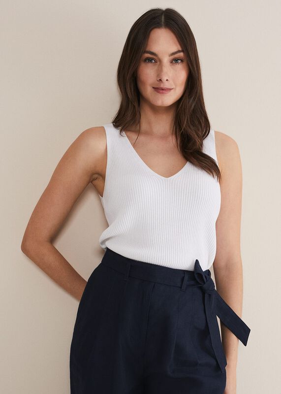 Caryl Ribbed Vest Top