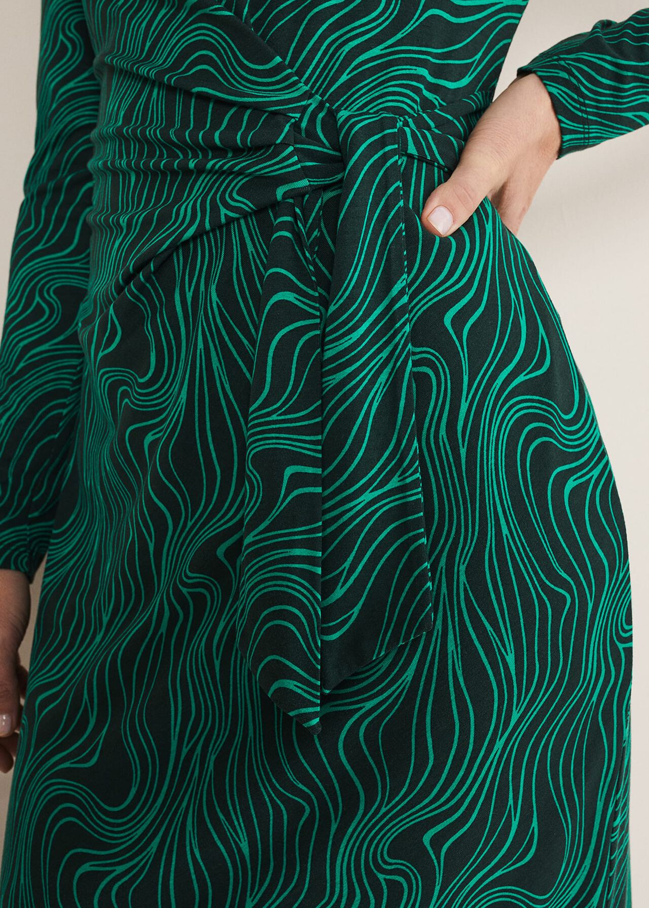 Ally Swirl Midi Dress