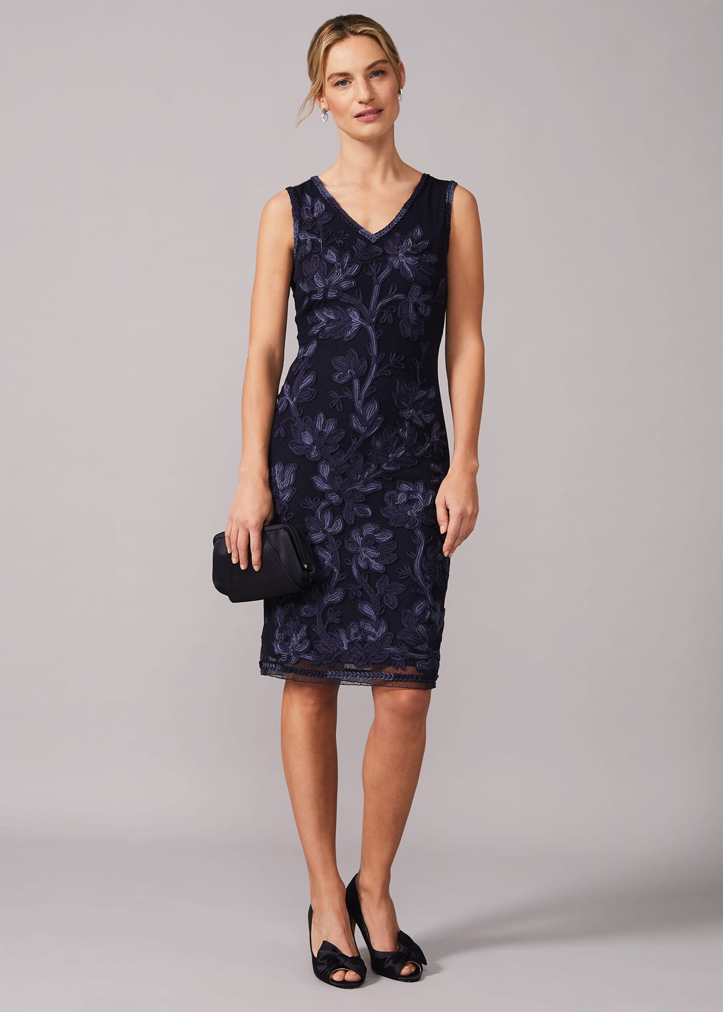 Blanca Tapework Fitted Dress | Phase Eight
