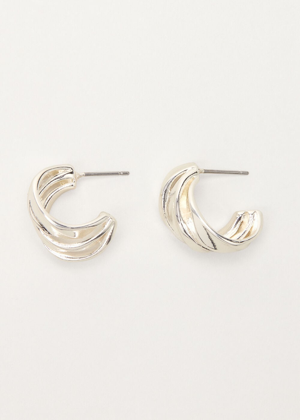Silver Triple Hoop Earring