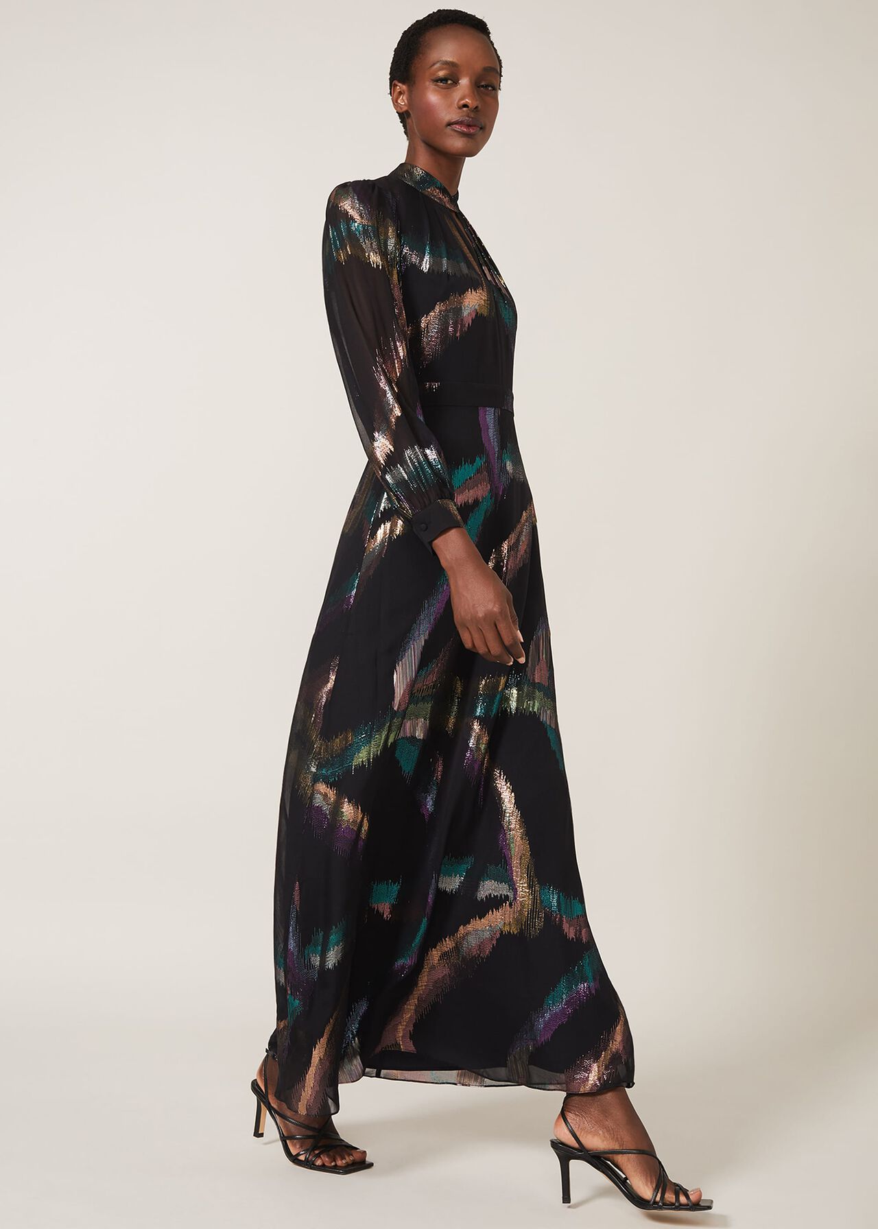 Kaylani Silk Jacquard Dress