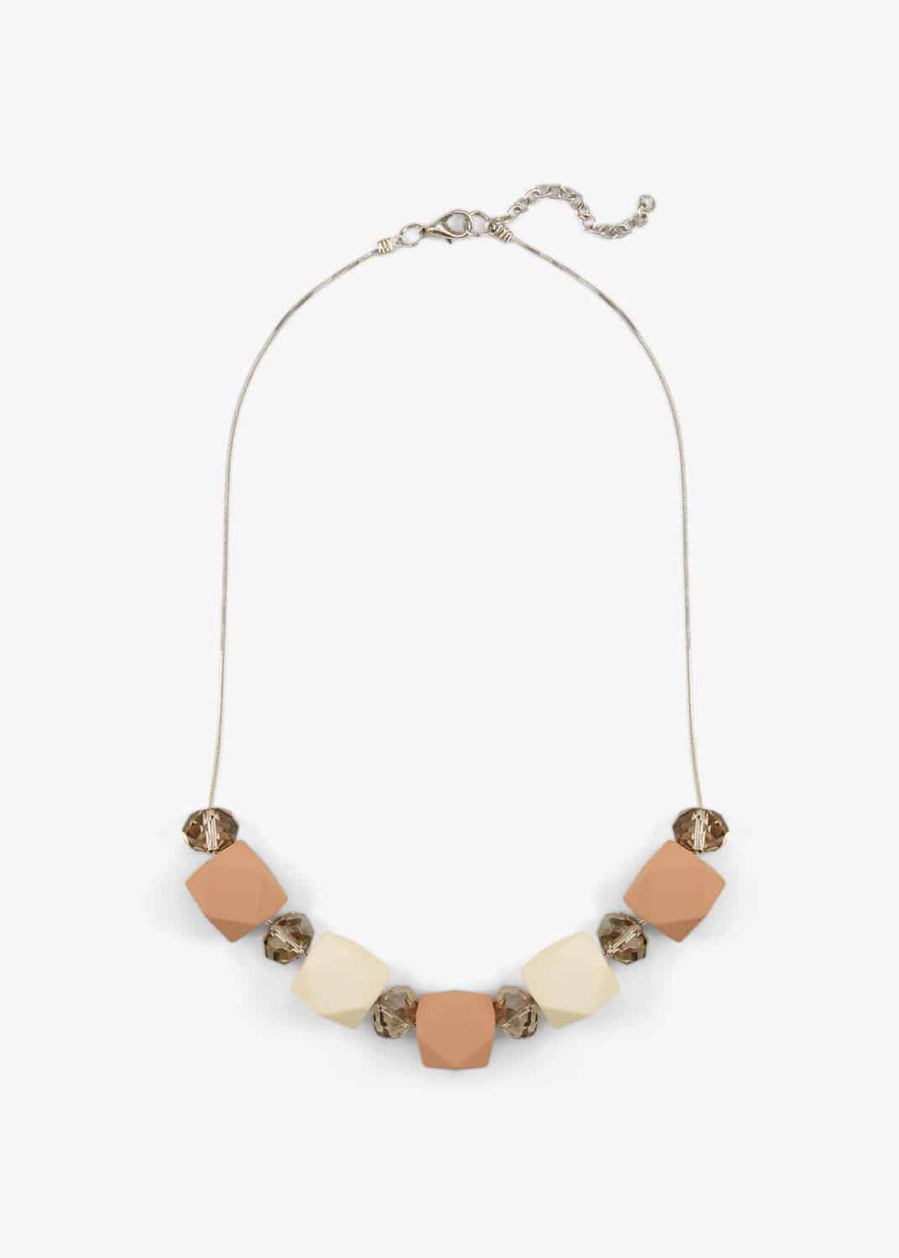 Melinda Coated Bead And Facet Necklace