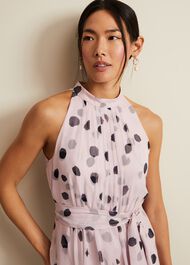 Naomi Spot Chiffon Dress