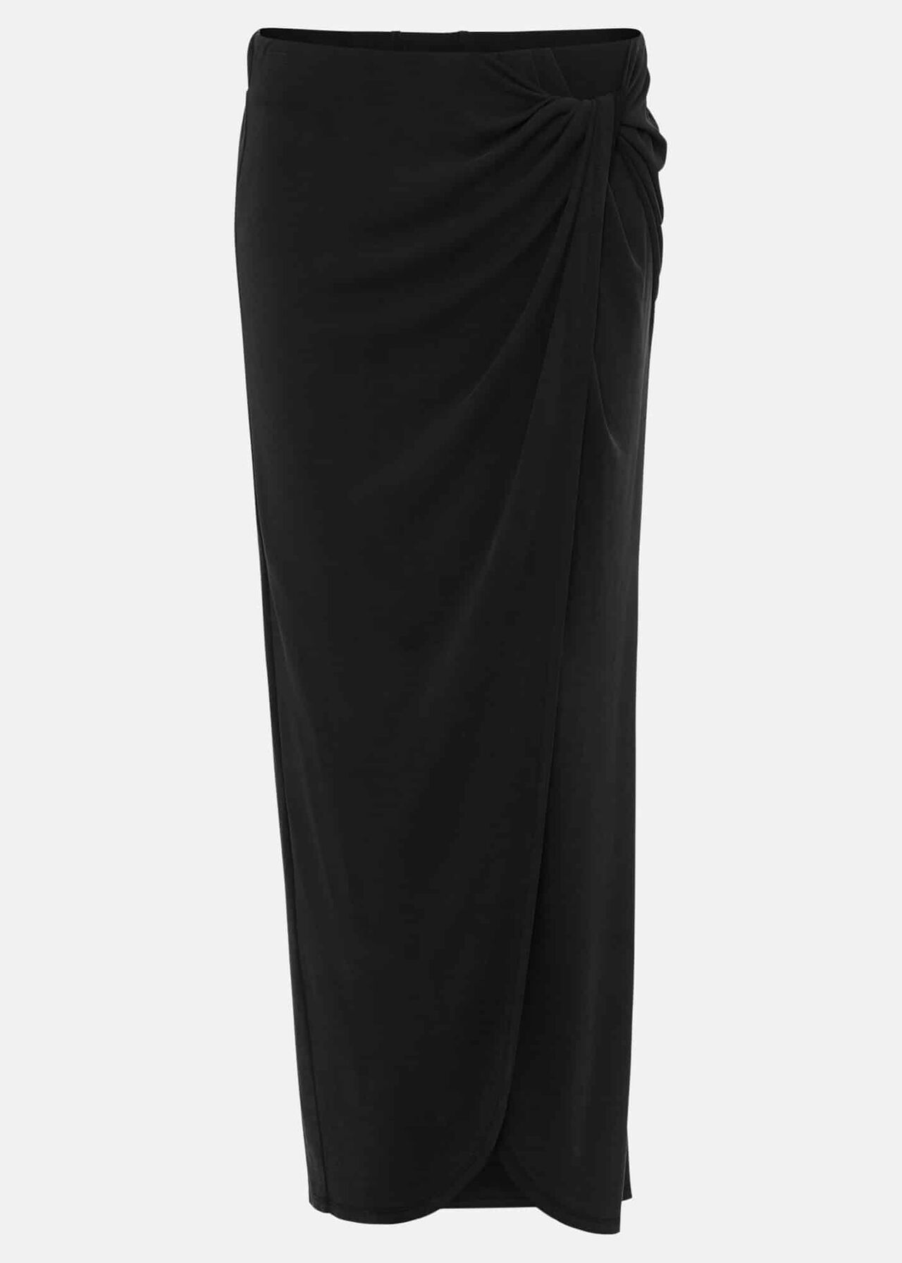Nathalia Jersey Draped Midi Skirt