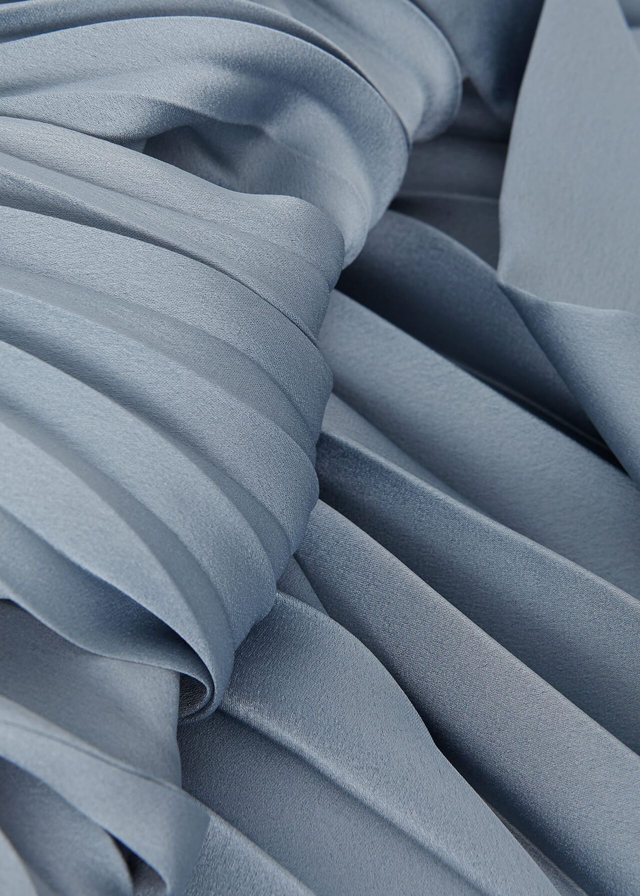 Bonnie Pleated Wrap Satin Maxi Dress