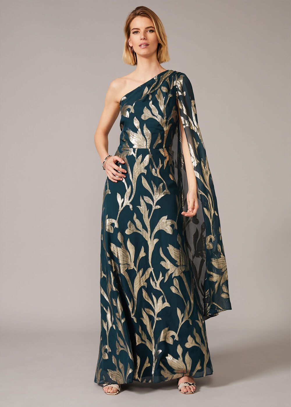 Kiara Shimmer Drape Dress