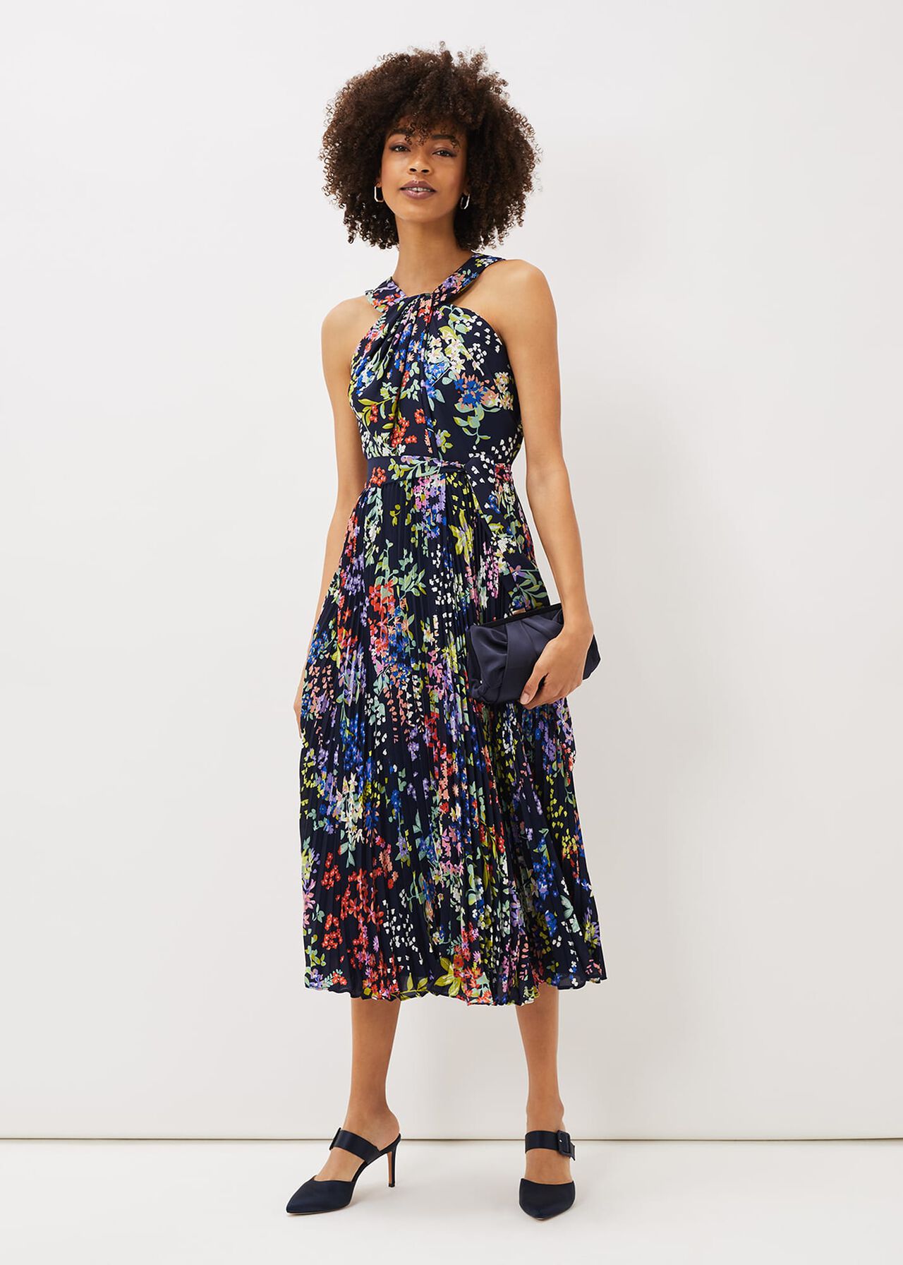 Fenella Pleated Floral Dress