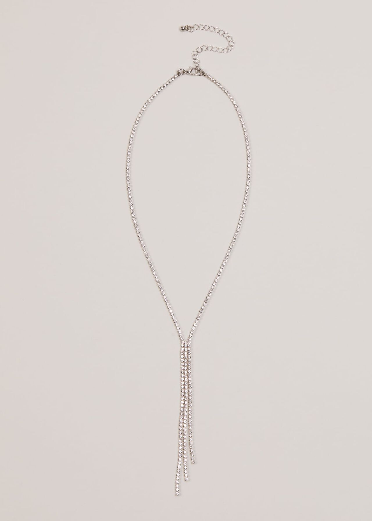 Short Sparkly Lariat Necklace