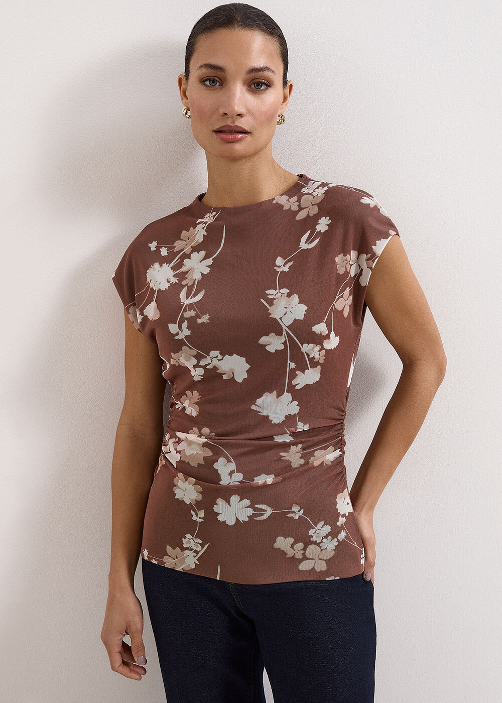 Kezia Mesh Printed Top