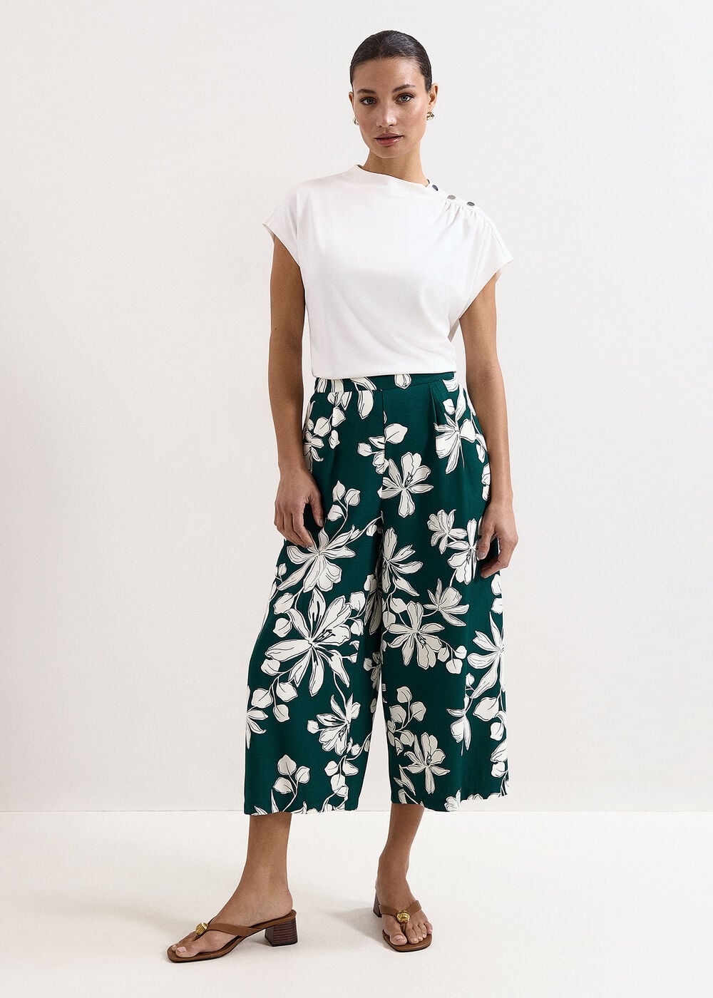 Josie Green Printed Crop Trousers
