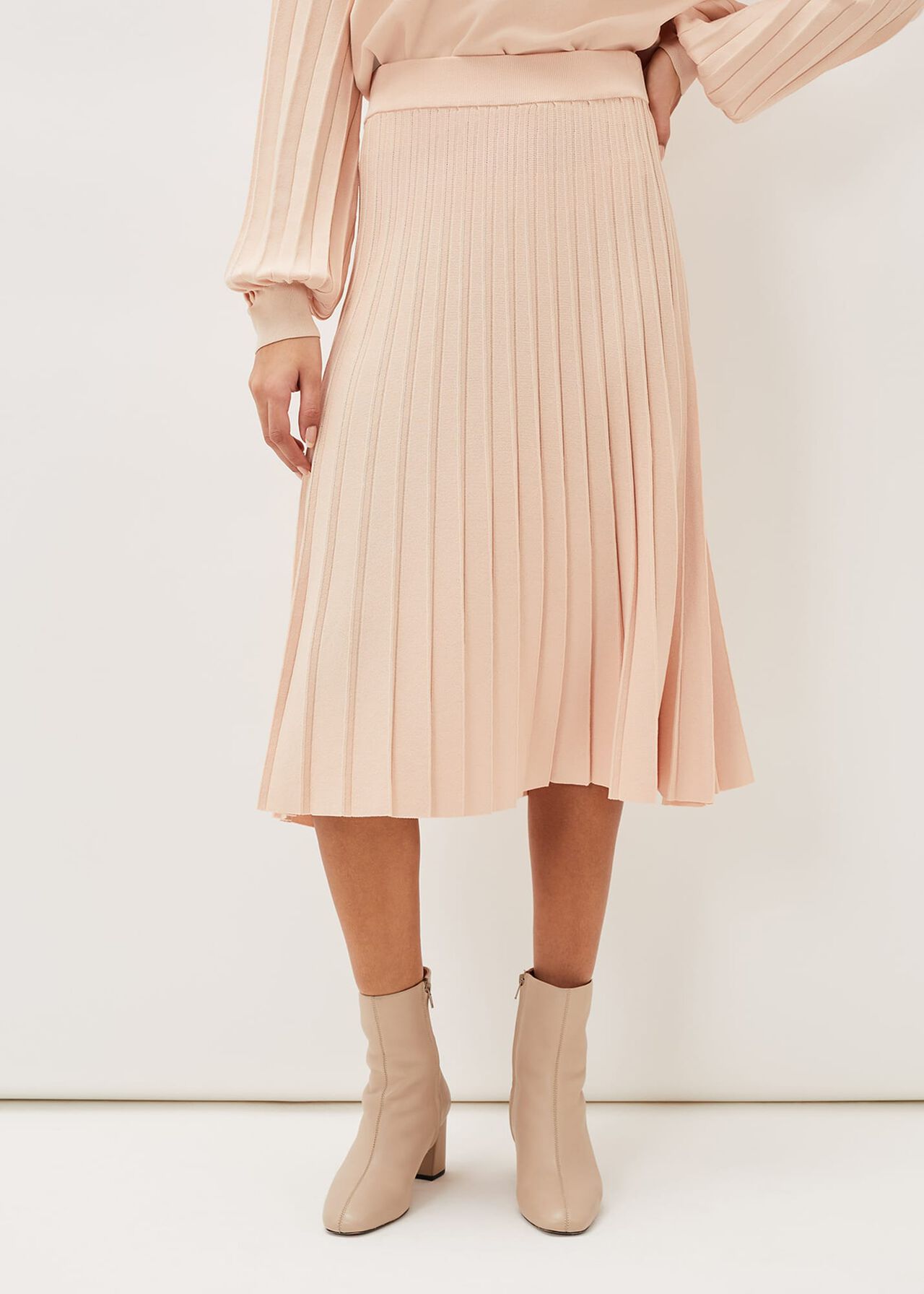 Teodora Pleat Knit Co-Ord Skirt