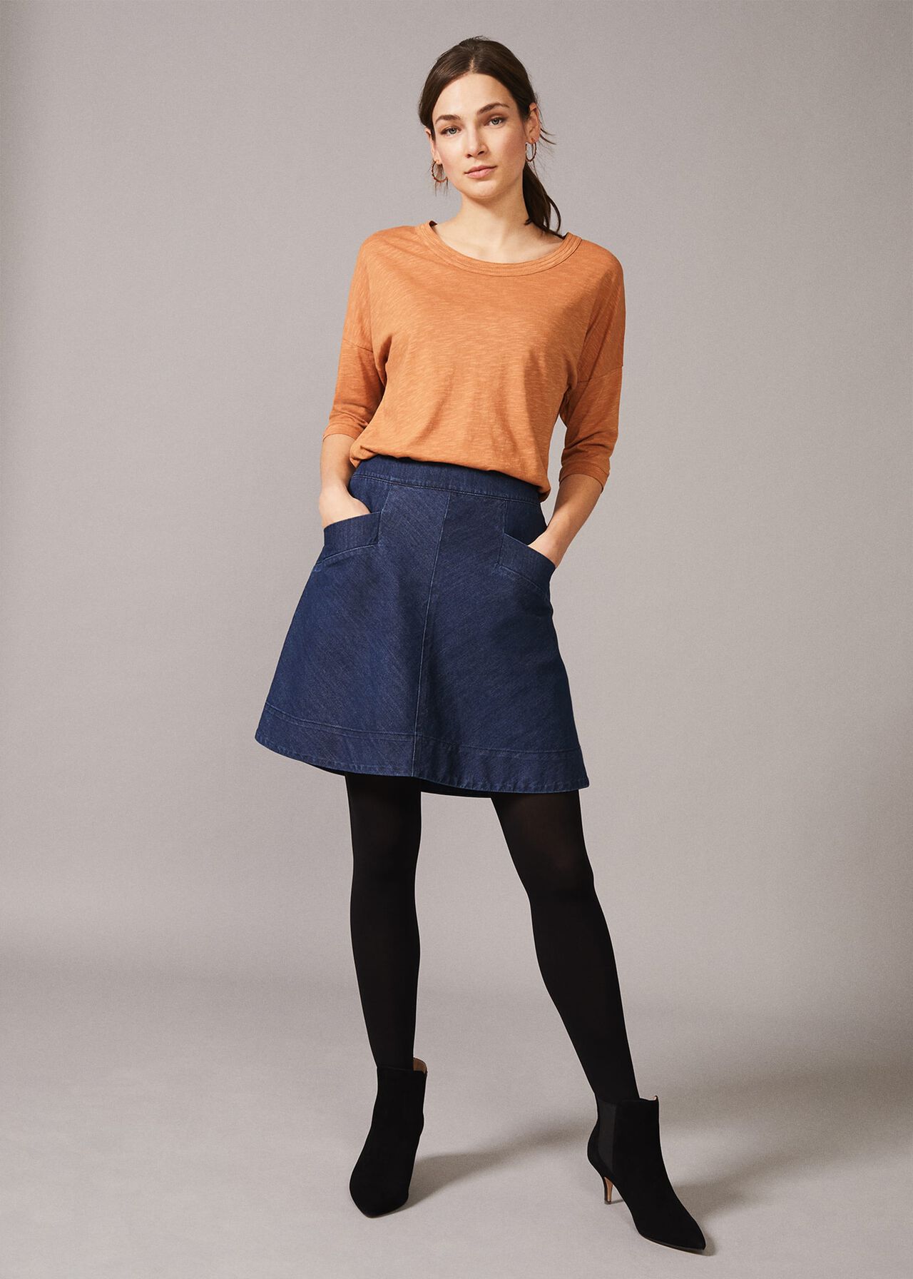 Inkiri A-Line Denim Skirt