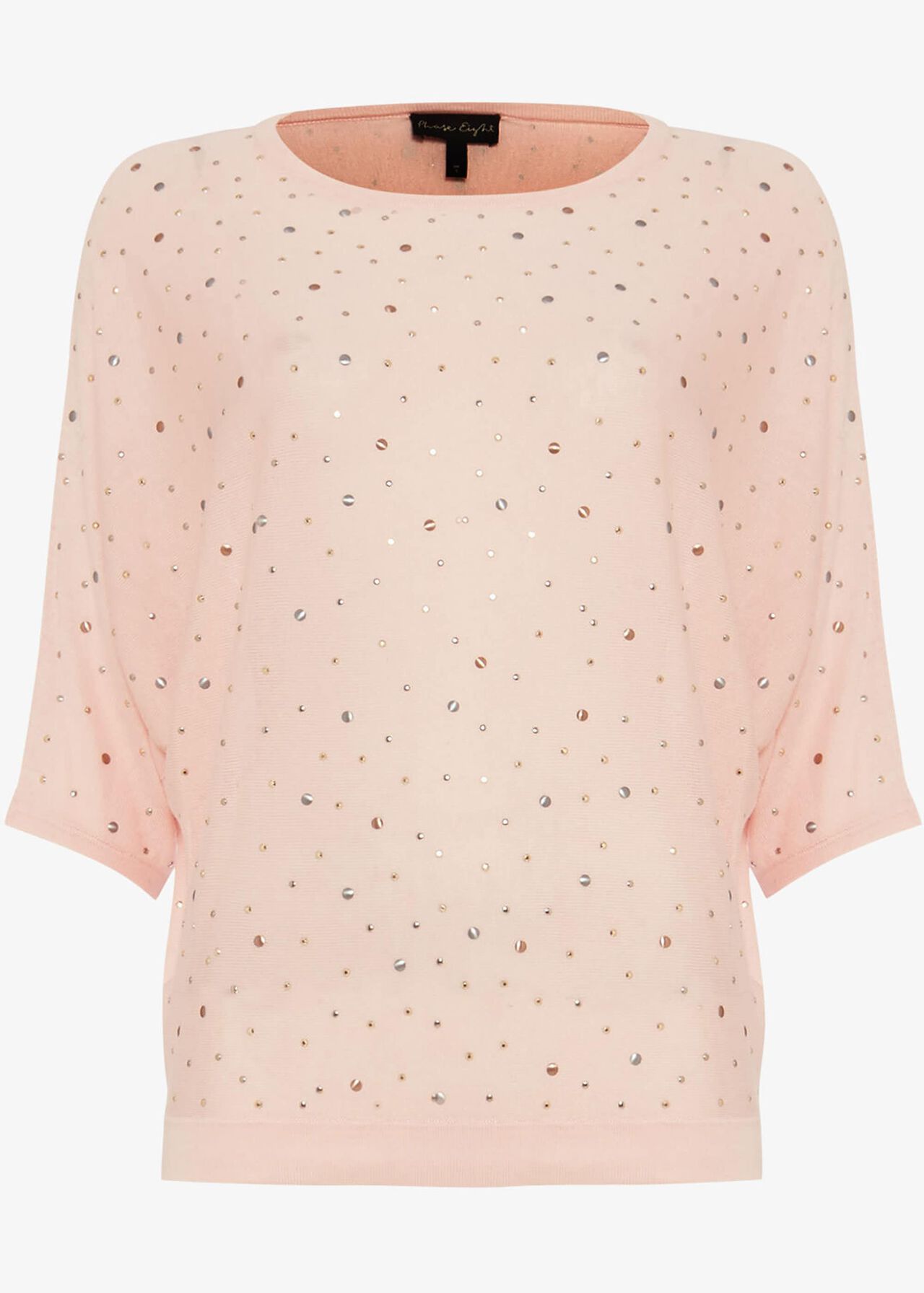 Cristine Scattered Stud Knitted Top
