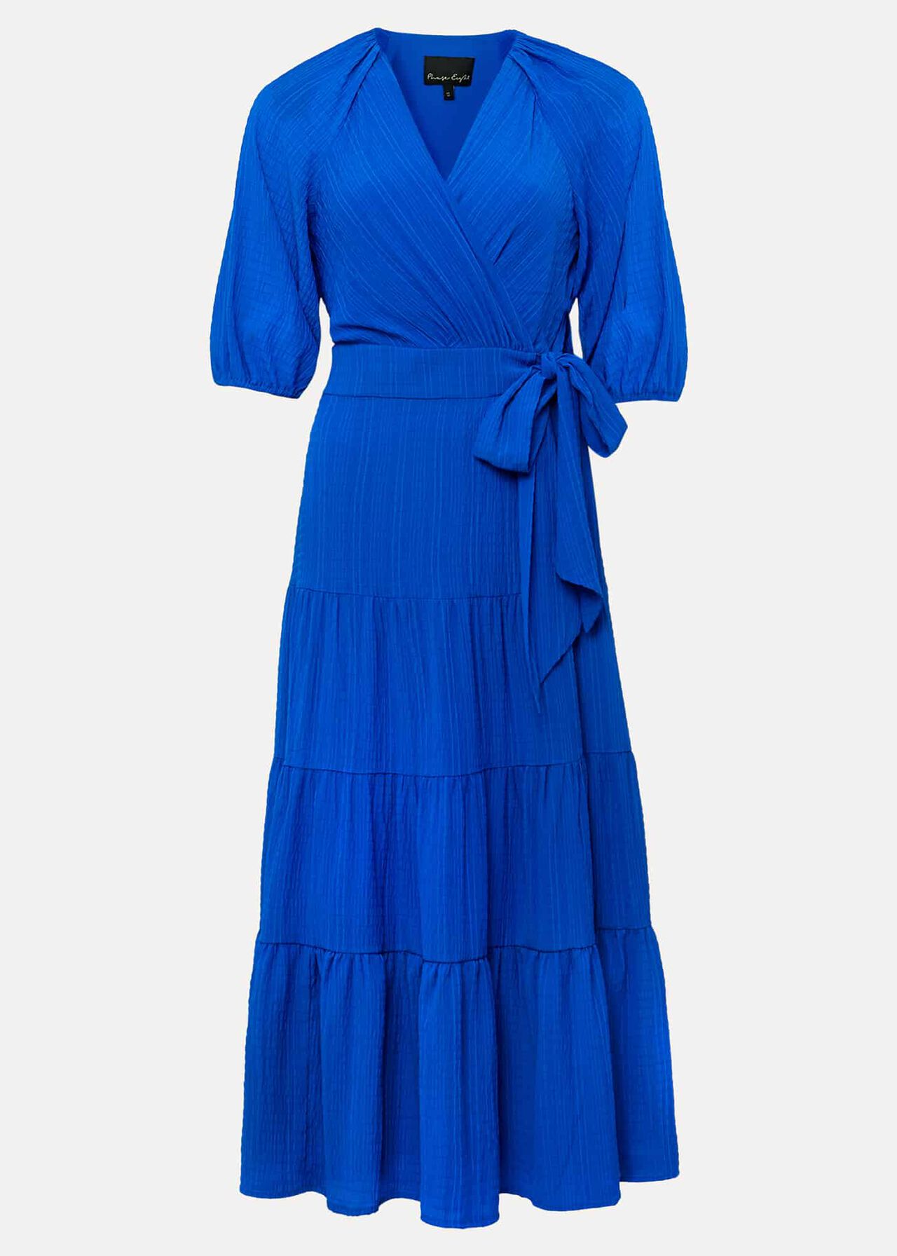 Morven Blue Wrap Midi Dress