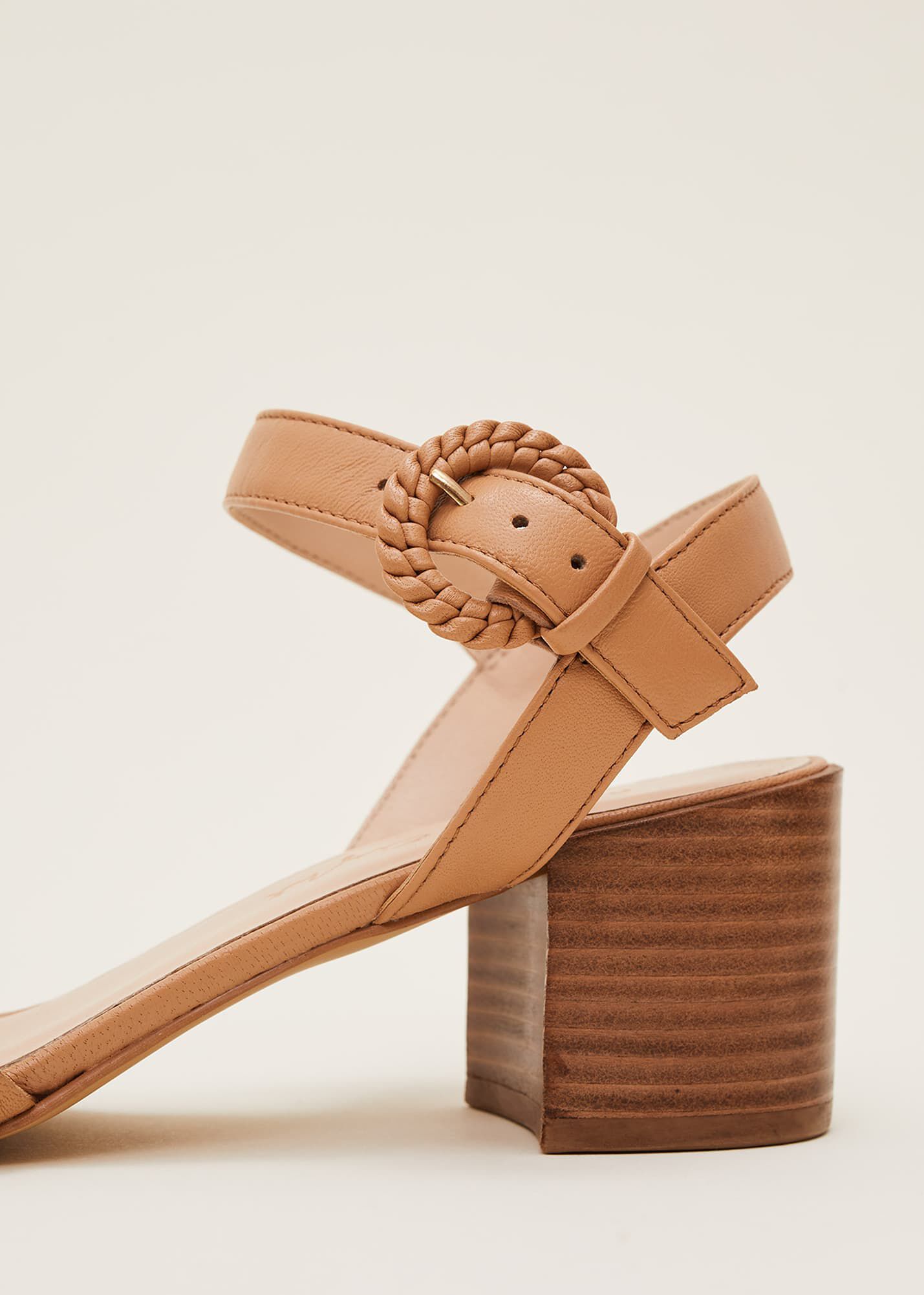 Plaited Leather Heel Sandal Phase Eight UK