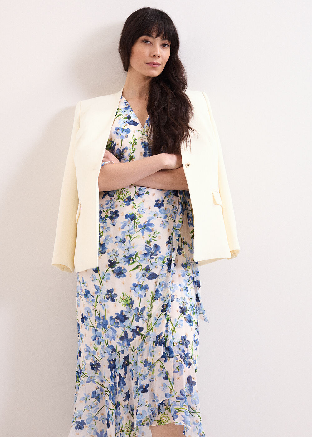 floral juliette knitted dress Chiffon Wrap Midi Luxurious Lace Ballgown