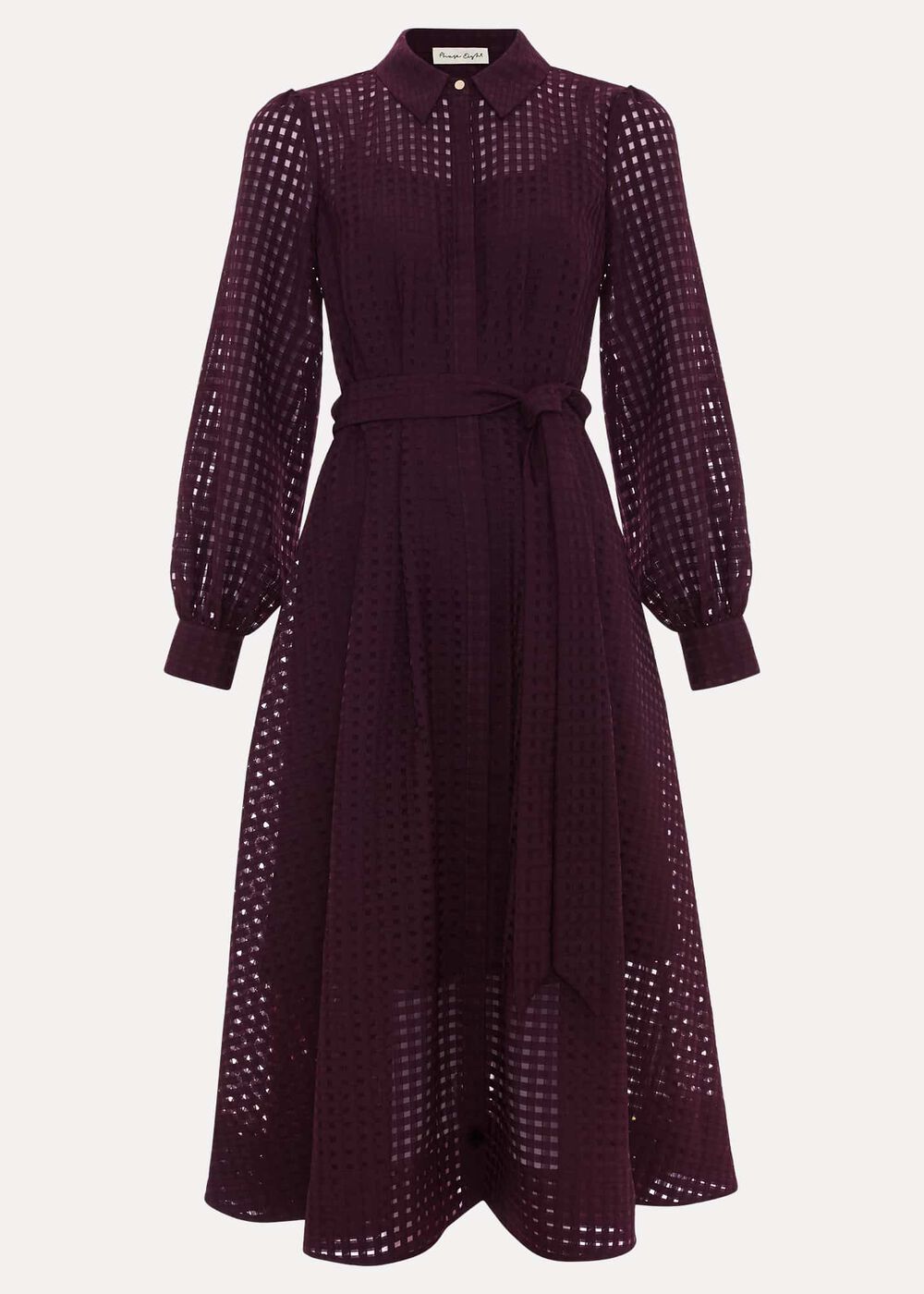 Natalie Burgundy Shirt Dress