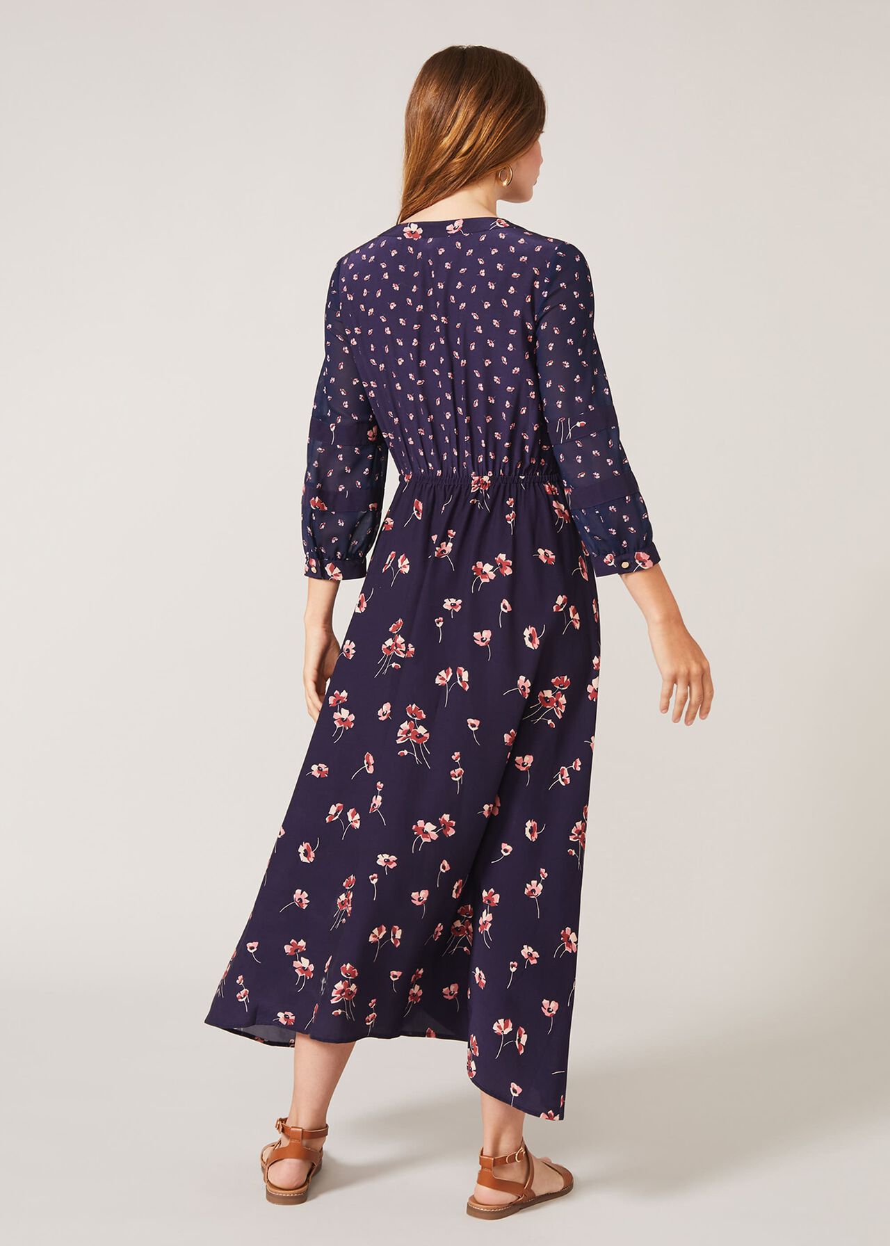 Anemone Mixed Floral Print Dress