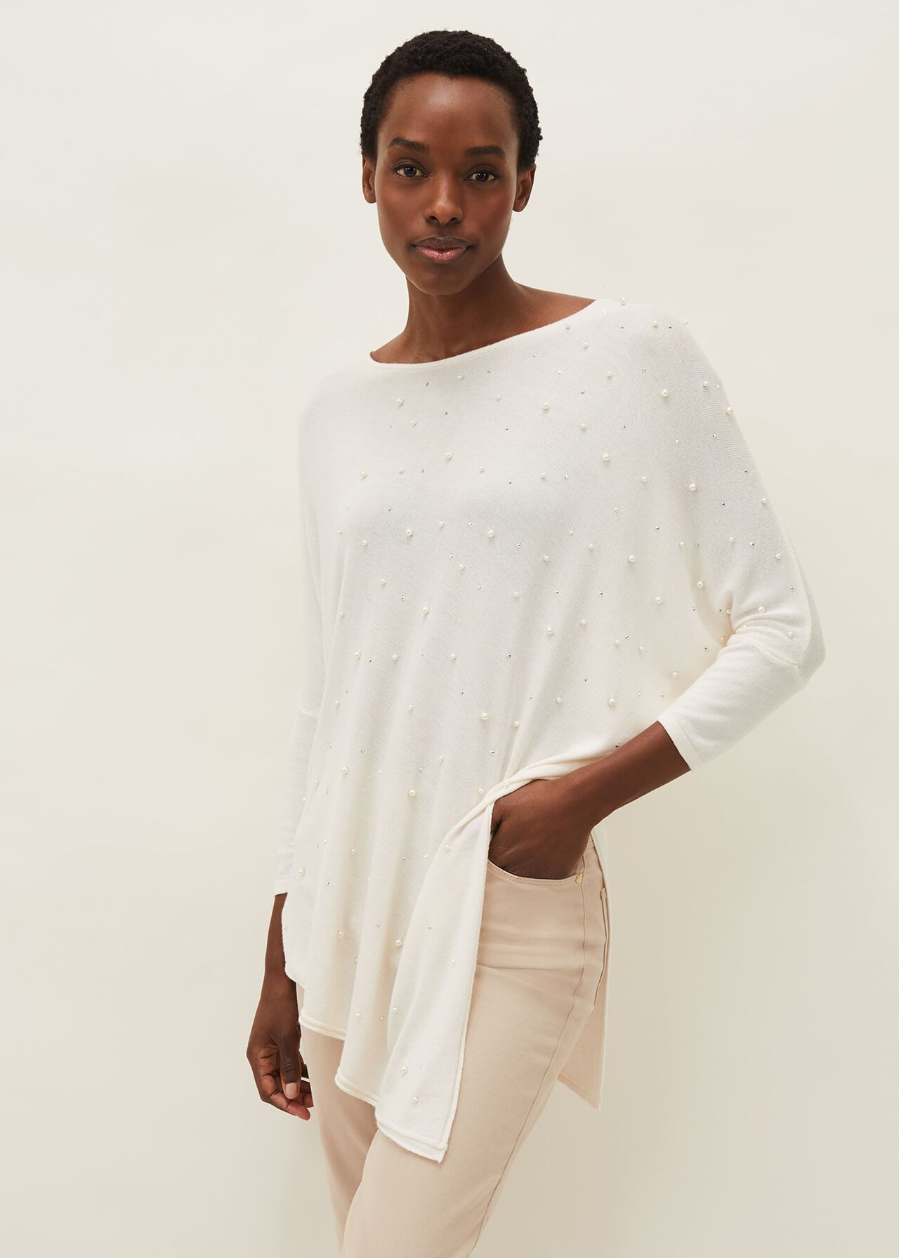 Patricia Embellished Asymmetric Jumper
