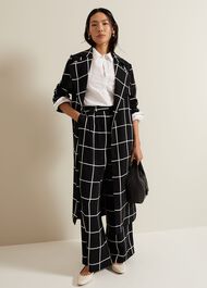 Aspen Check Drape Trench