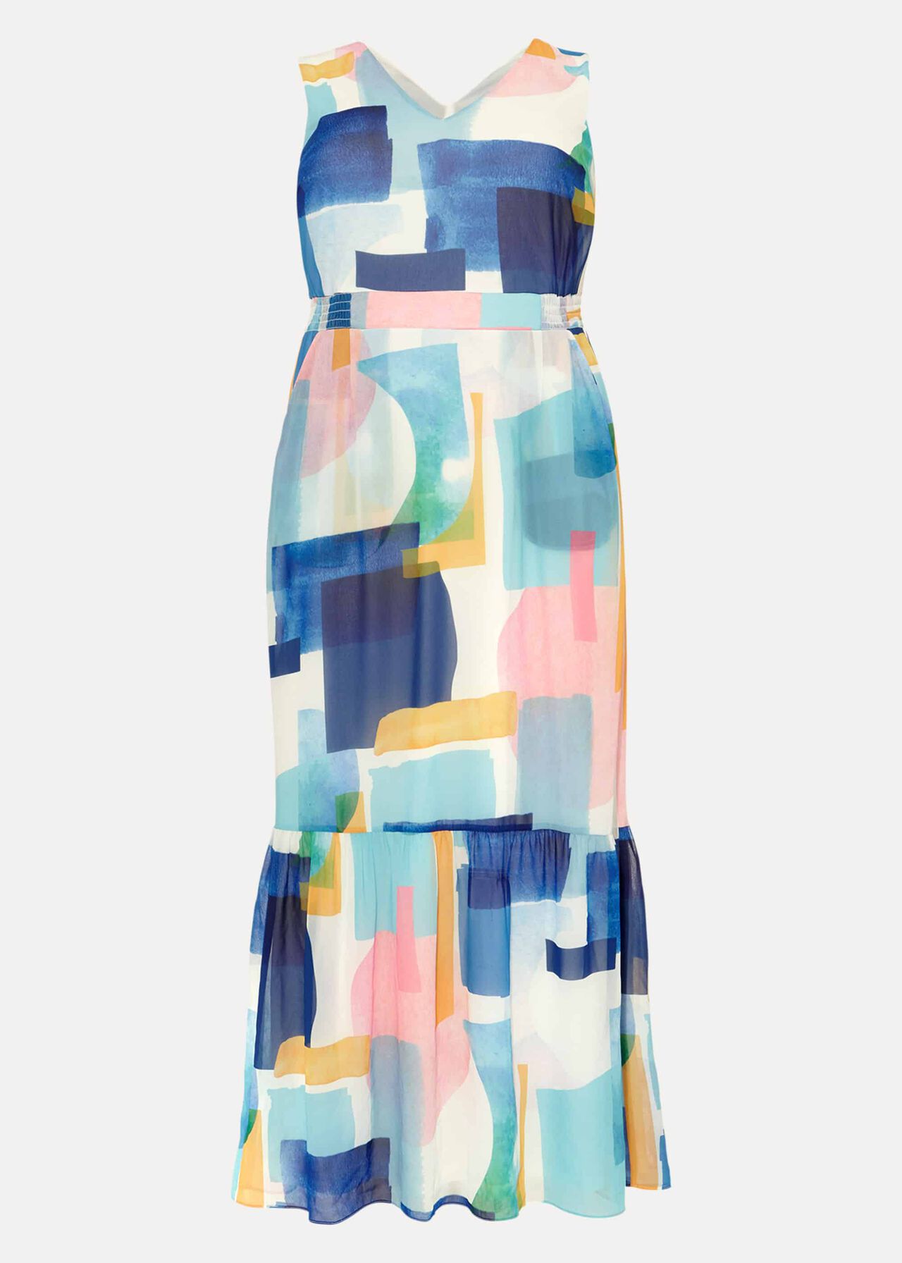 Eliza Abstract Print Maxi Dress