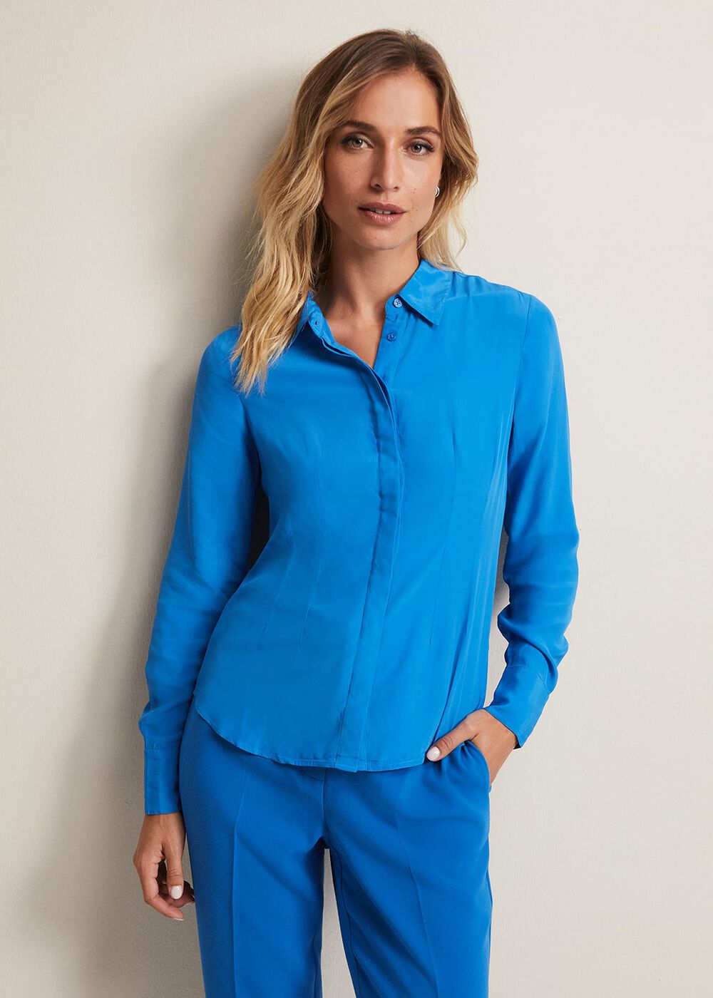 Nadelina Luxe Plain Fitted Shirt