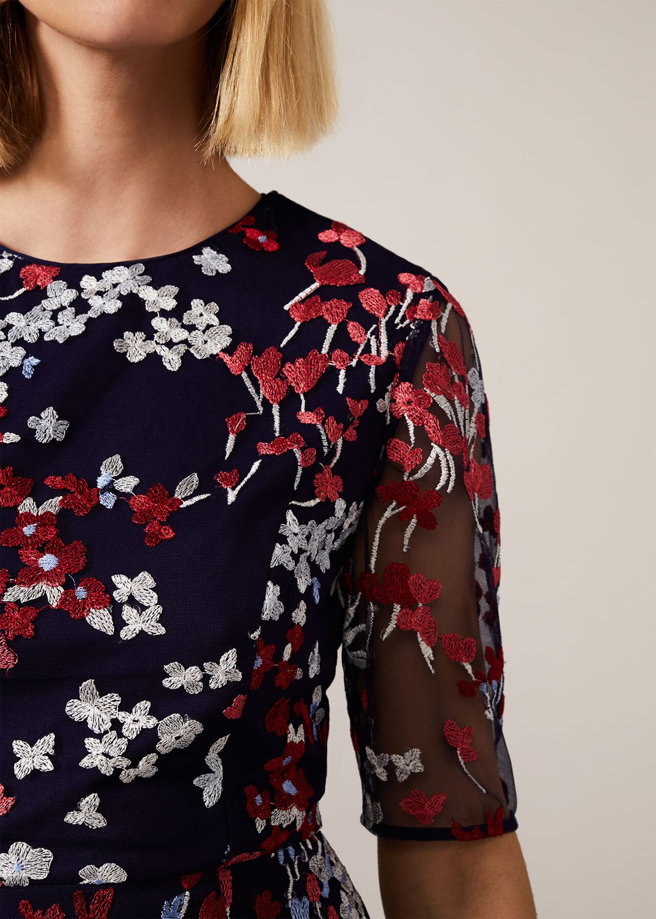 Teodora Floral Embroidered Dress