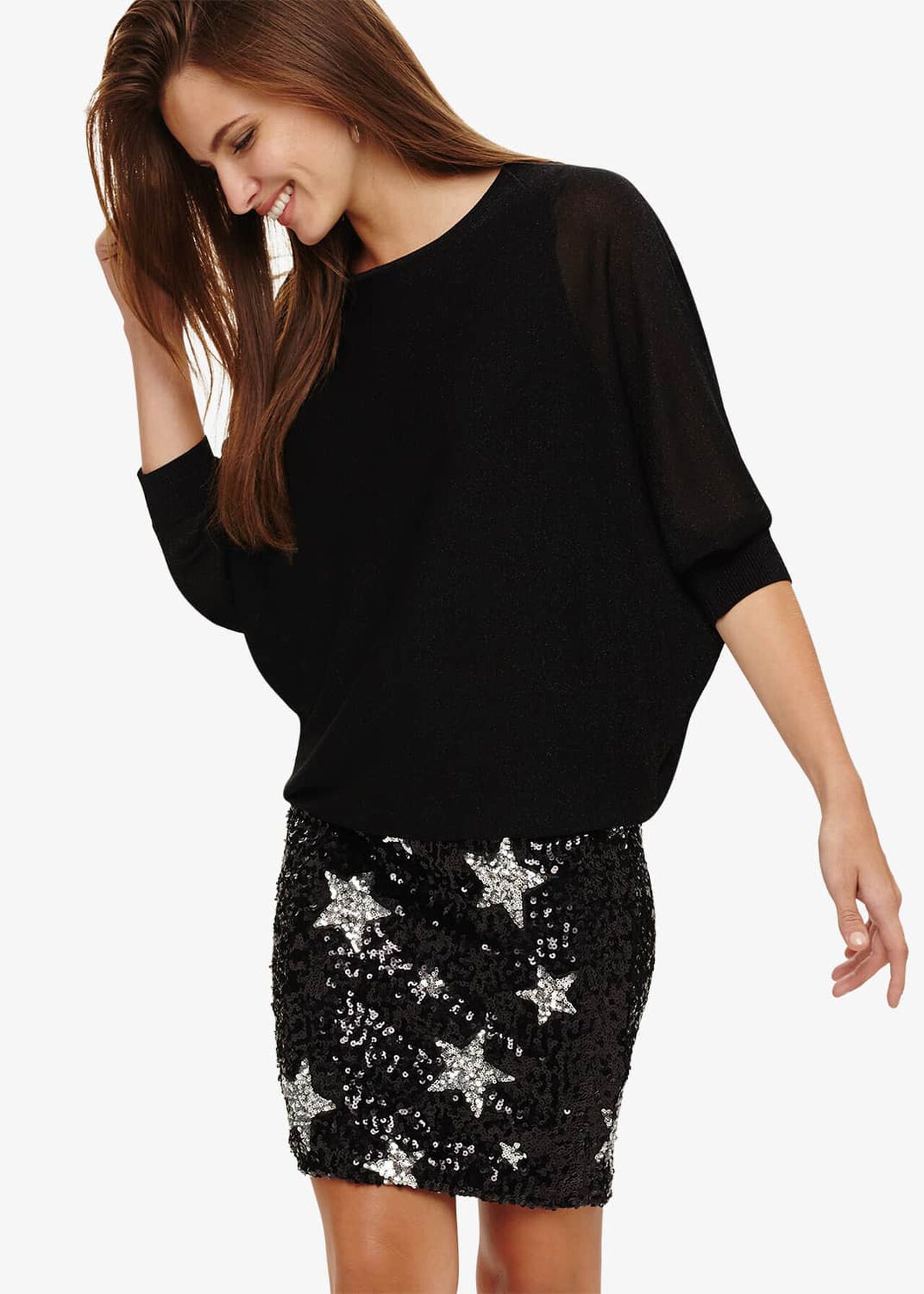 Geonna Star Sequin Knitted Dress