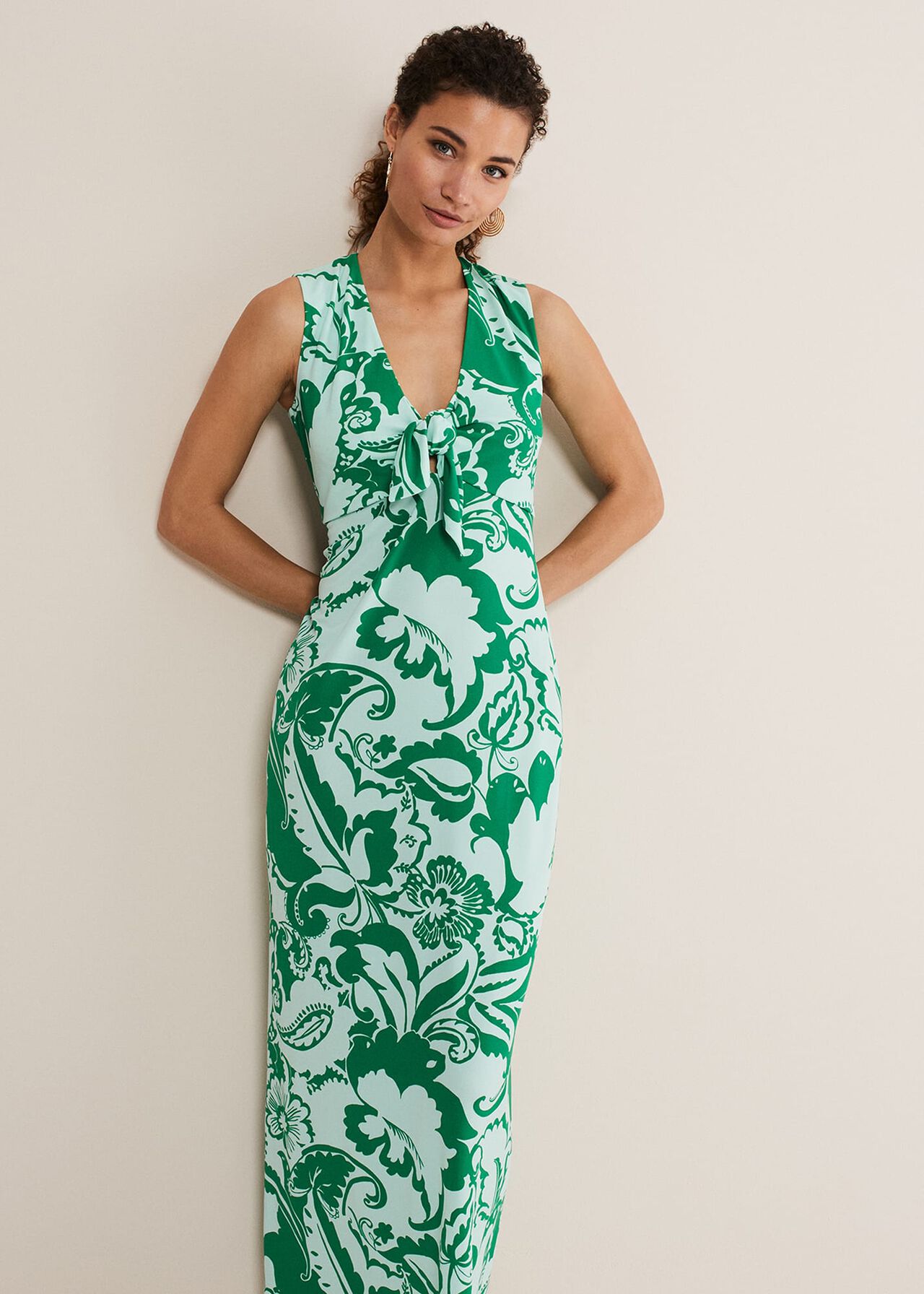 Asiya Paisley Jersey Maxi Dress | Phase Eight UK
