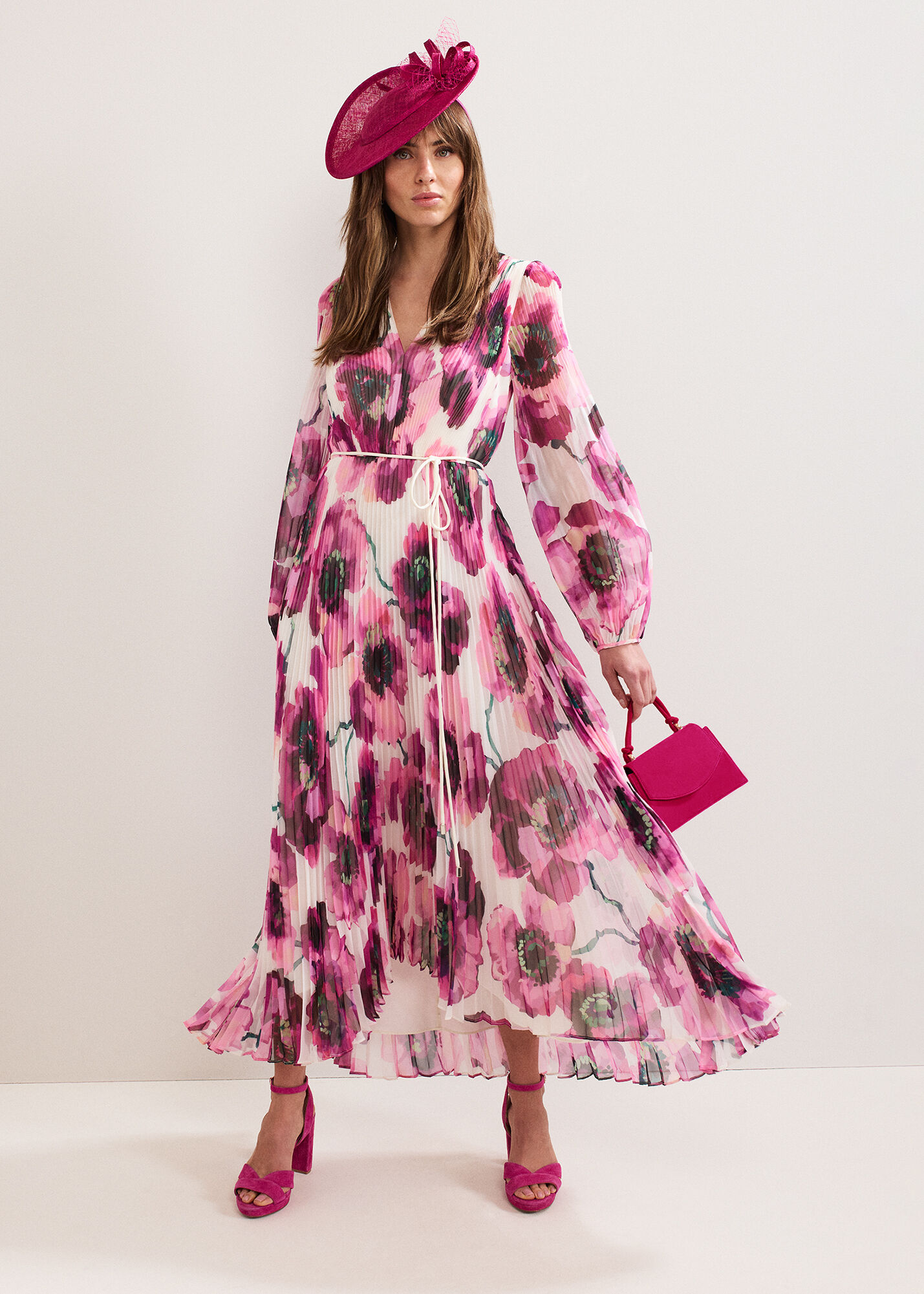 ★Phase eight Nataliaフローラルプリーツフレア 上質マキシ★ Natalia Floral Dress | Phase Eight ROW |