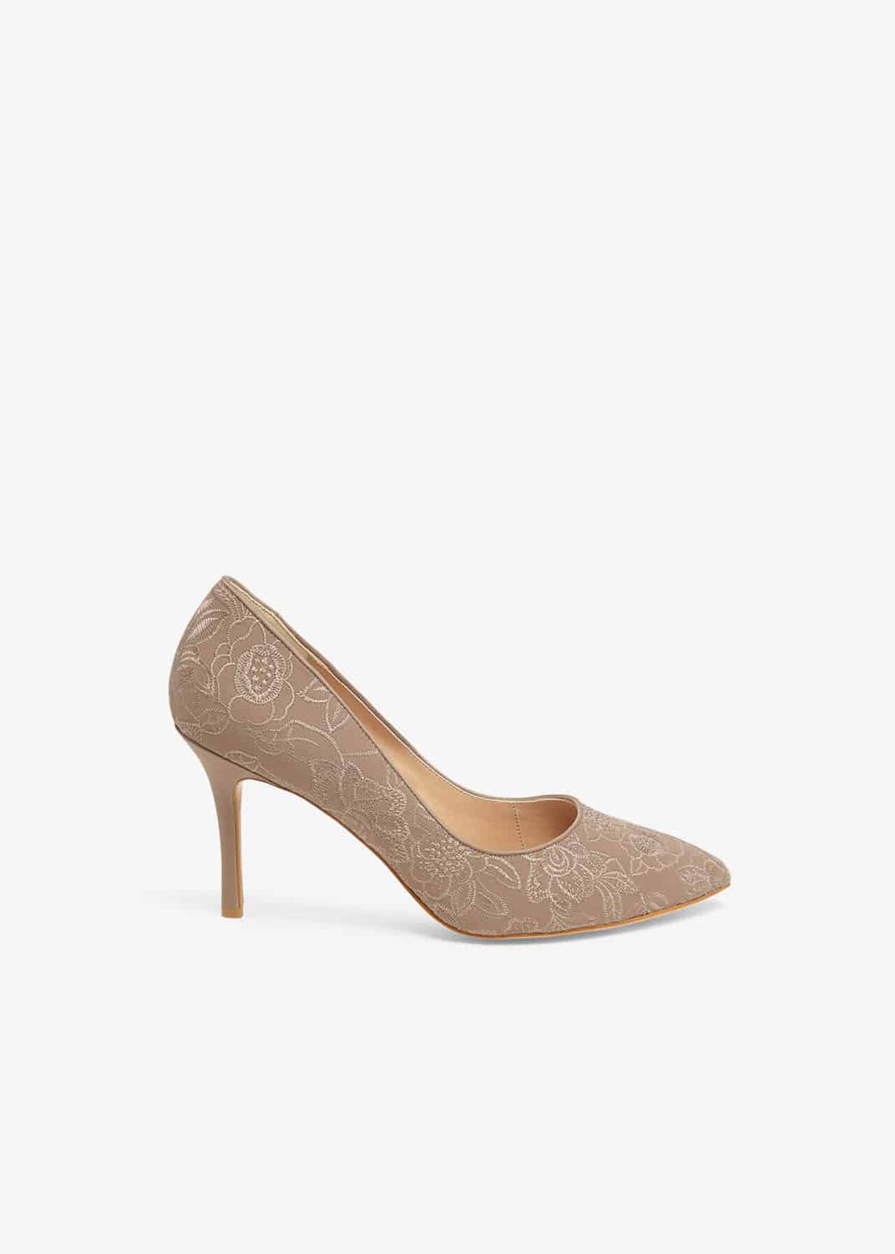 Ceri Embroidered Lace Court Shoes