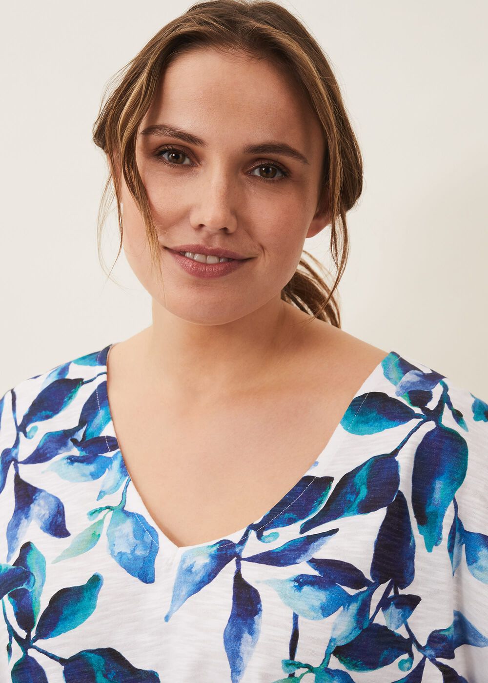 Camilla Leaf Print Top