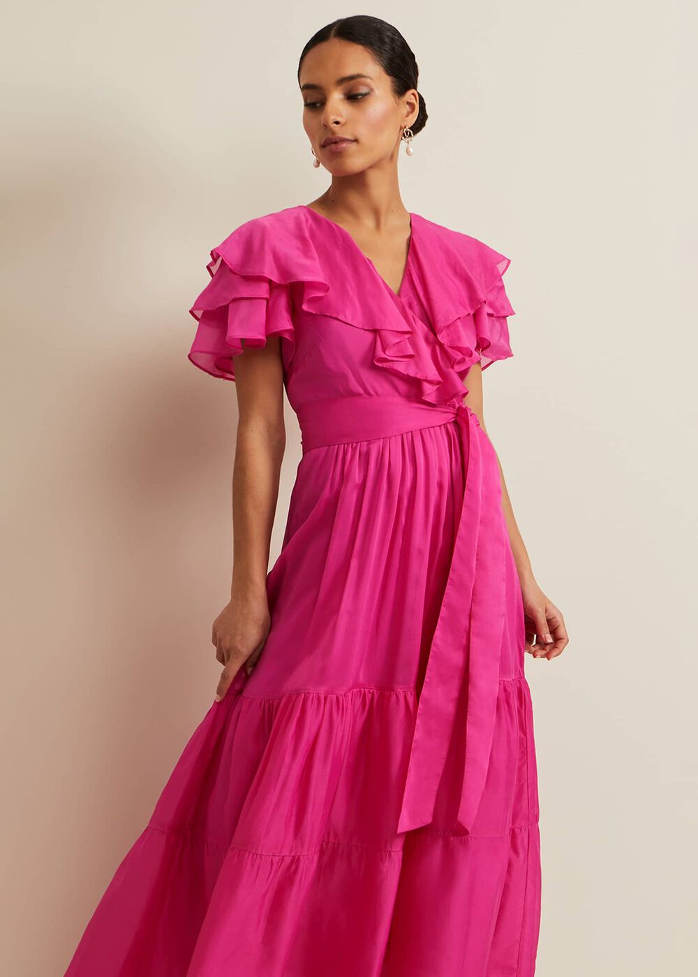 Petite Mabelle Organza Maxi Dress