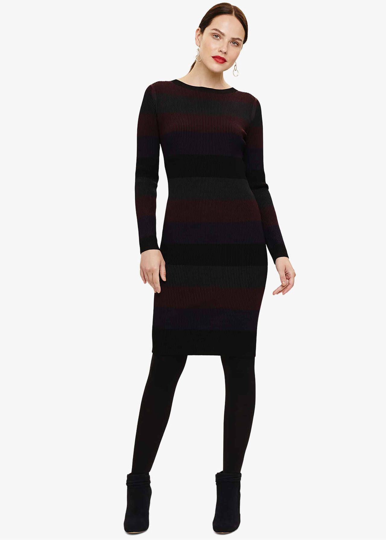 Sigrid Stripe Rib Knitted Dress