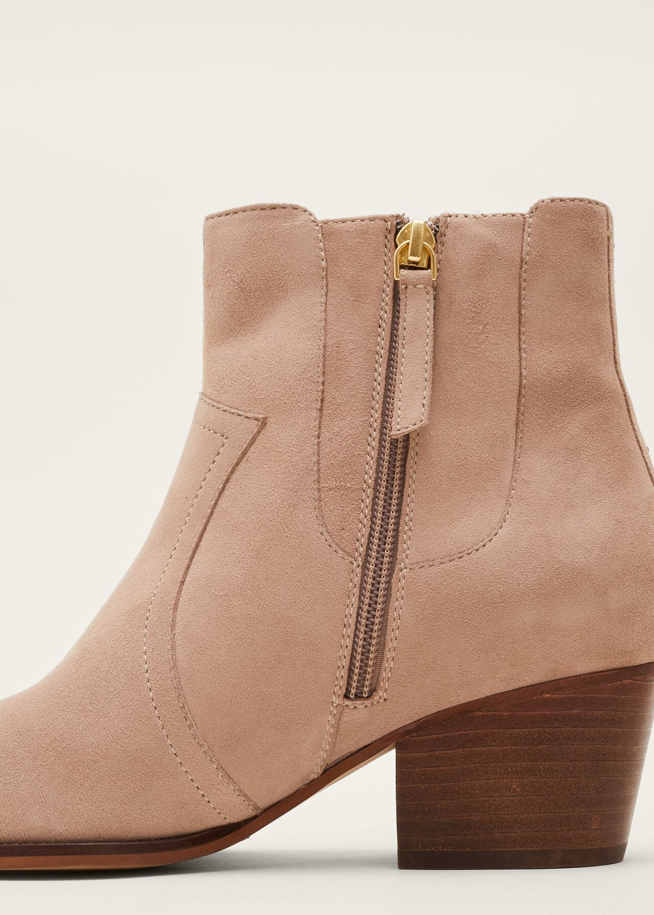 Cowboy Suede Ankle Boots