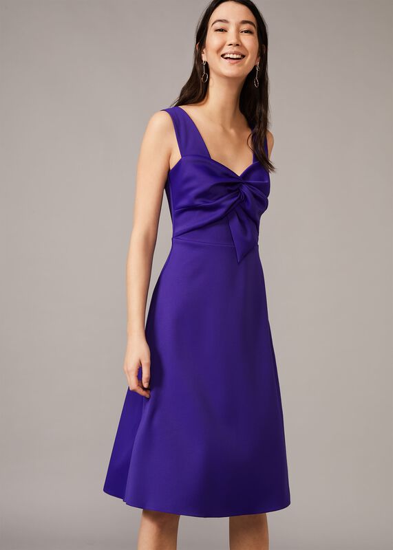 Jadine Bow Fit & Flare Dress