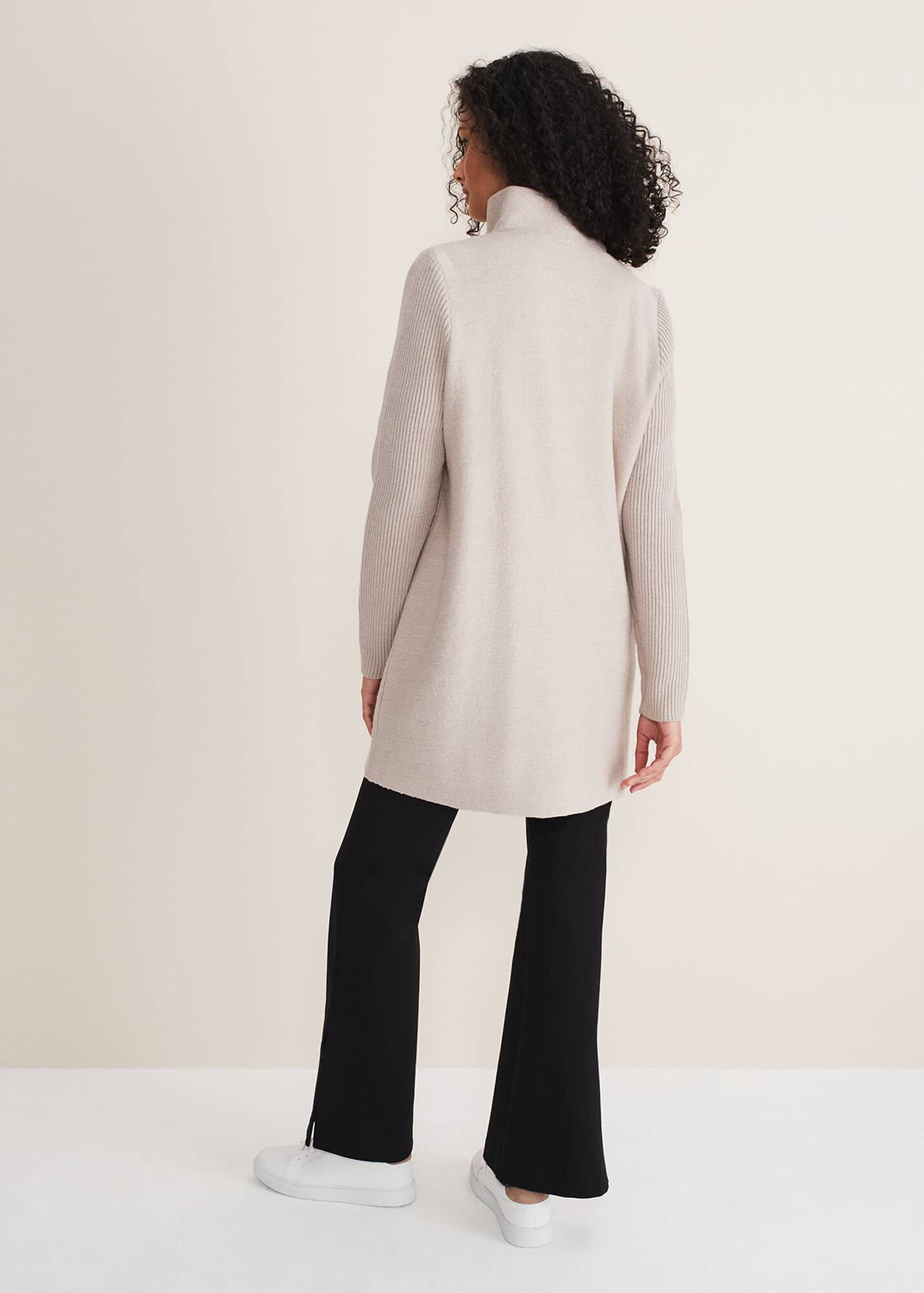 Coatigan with zip on sale