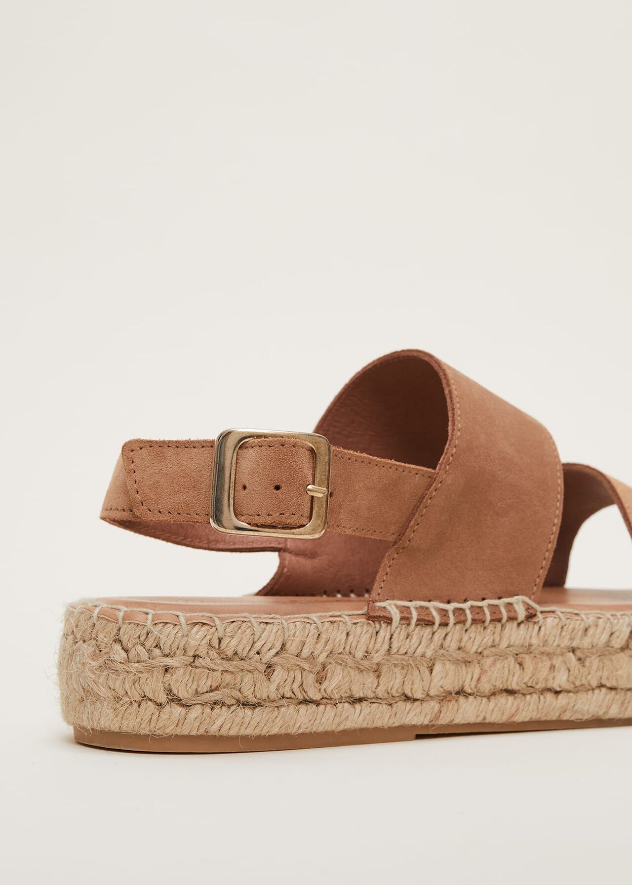 Brown Suede Chunky Sandals