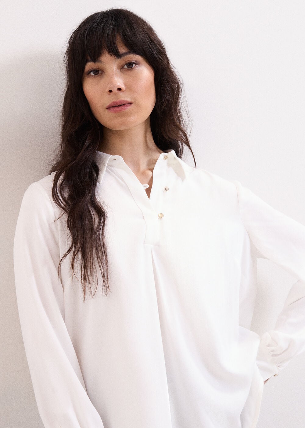 Ashton Longline Ivory Shirt