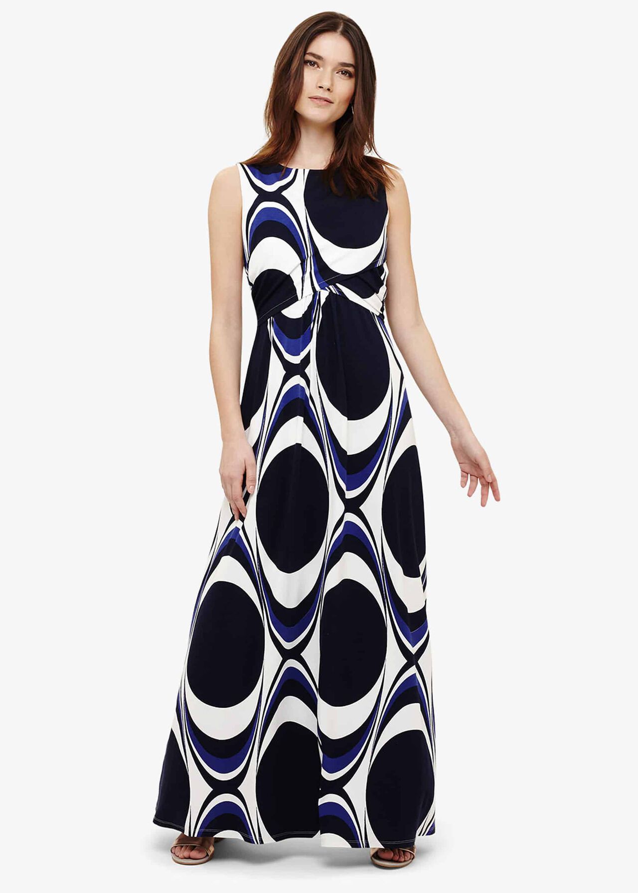 Circles Print Maxi Dress
