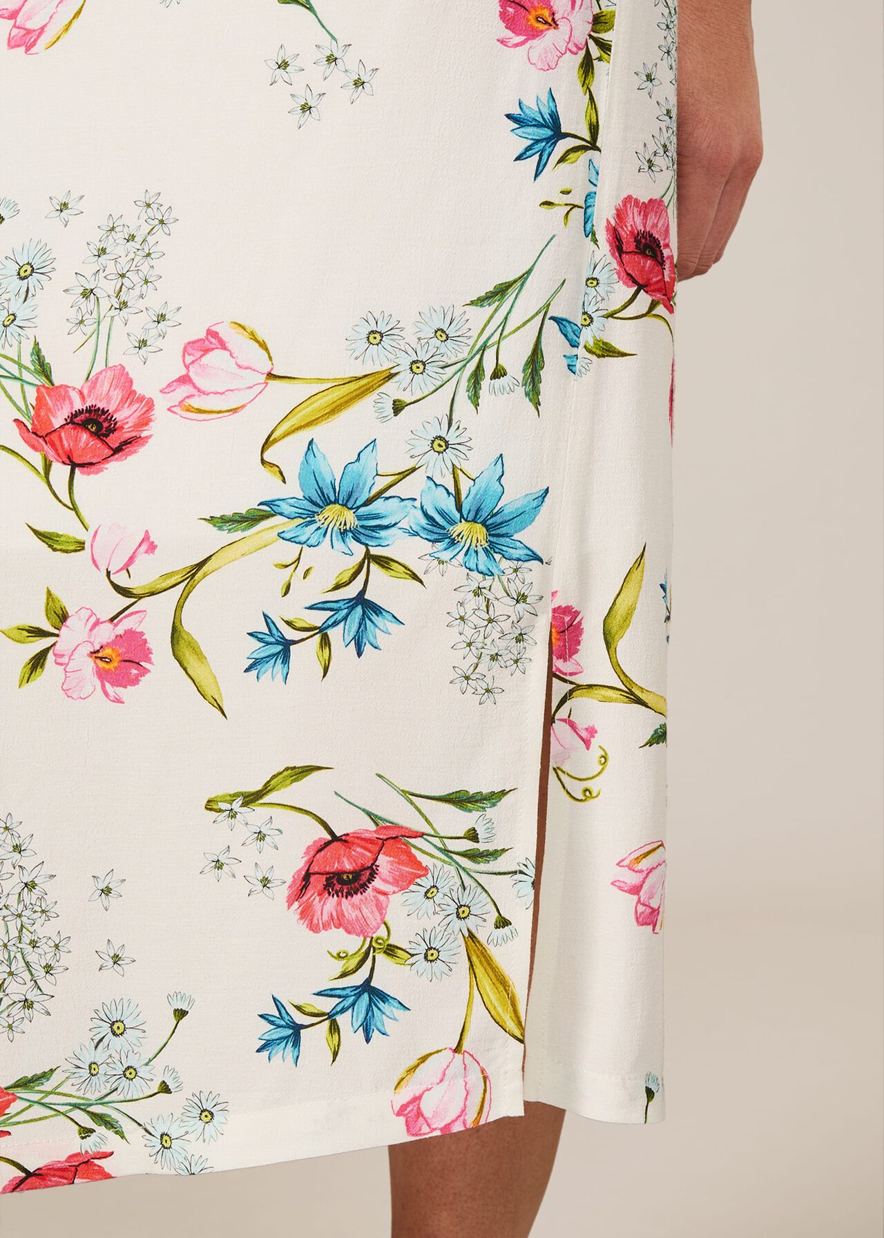 Natyla Floral Midi Skirt
