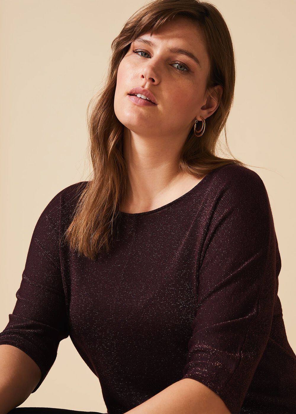 Frances Shimmer Knit Top