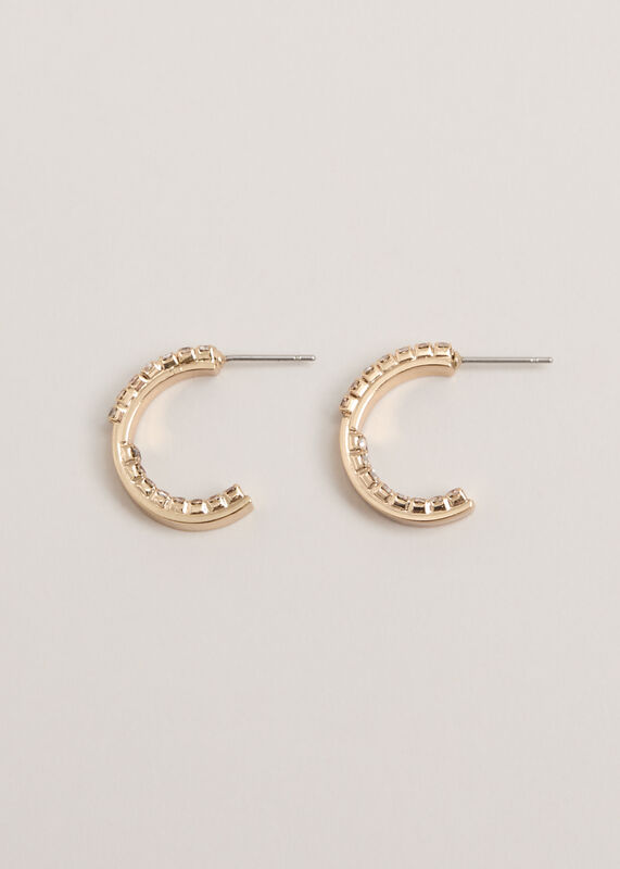 Crystal Mini Hoops