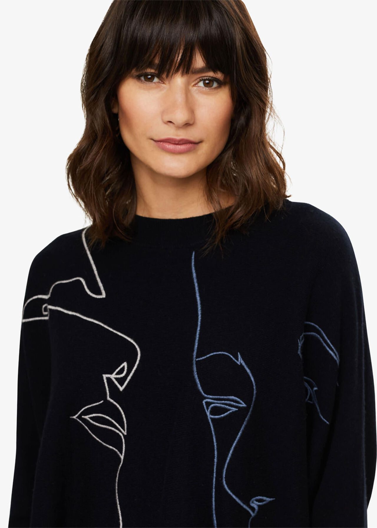 Farin Embroidered Oversized Jumper