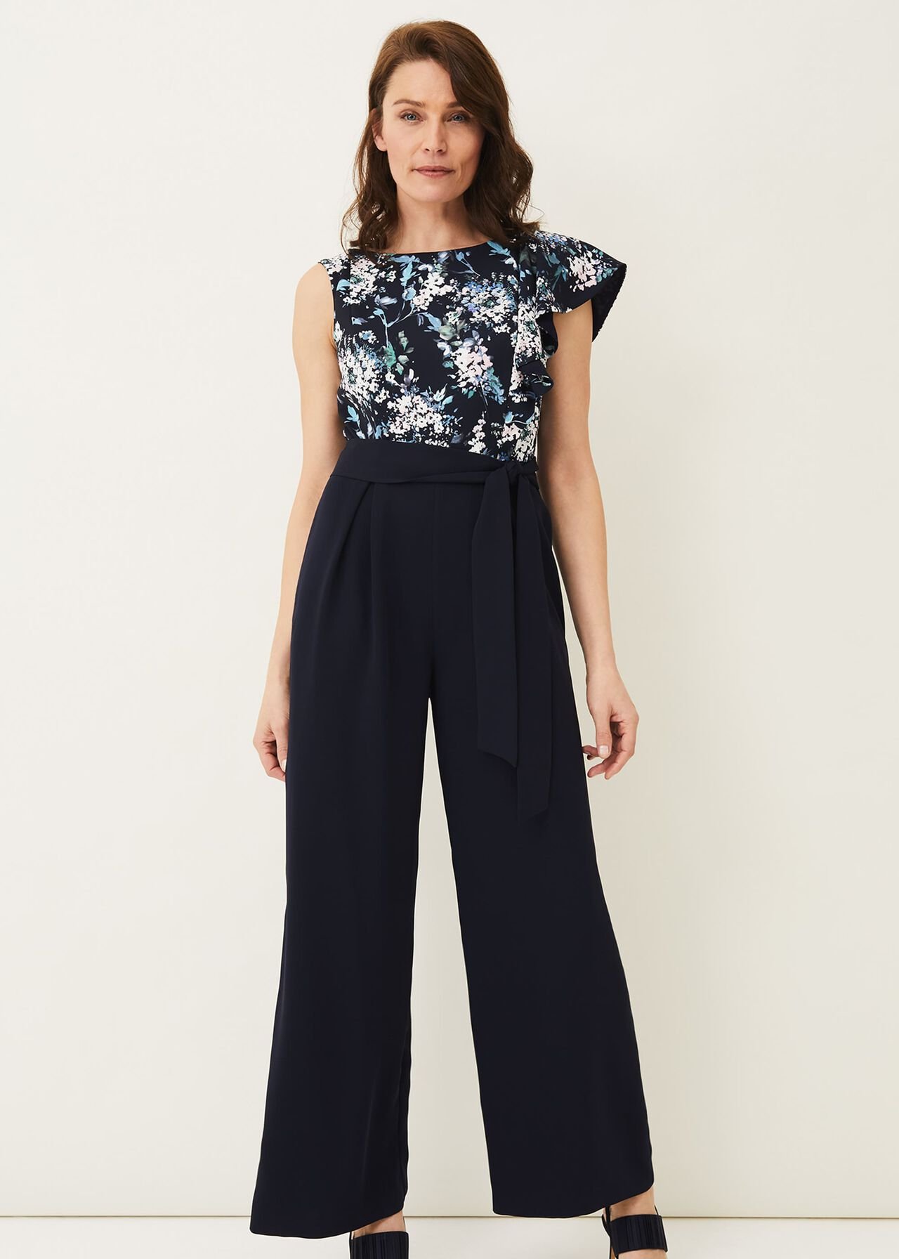 Casey Floral Bodice Tapered Jumpsuit
