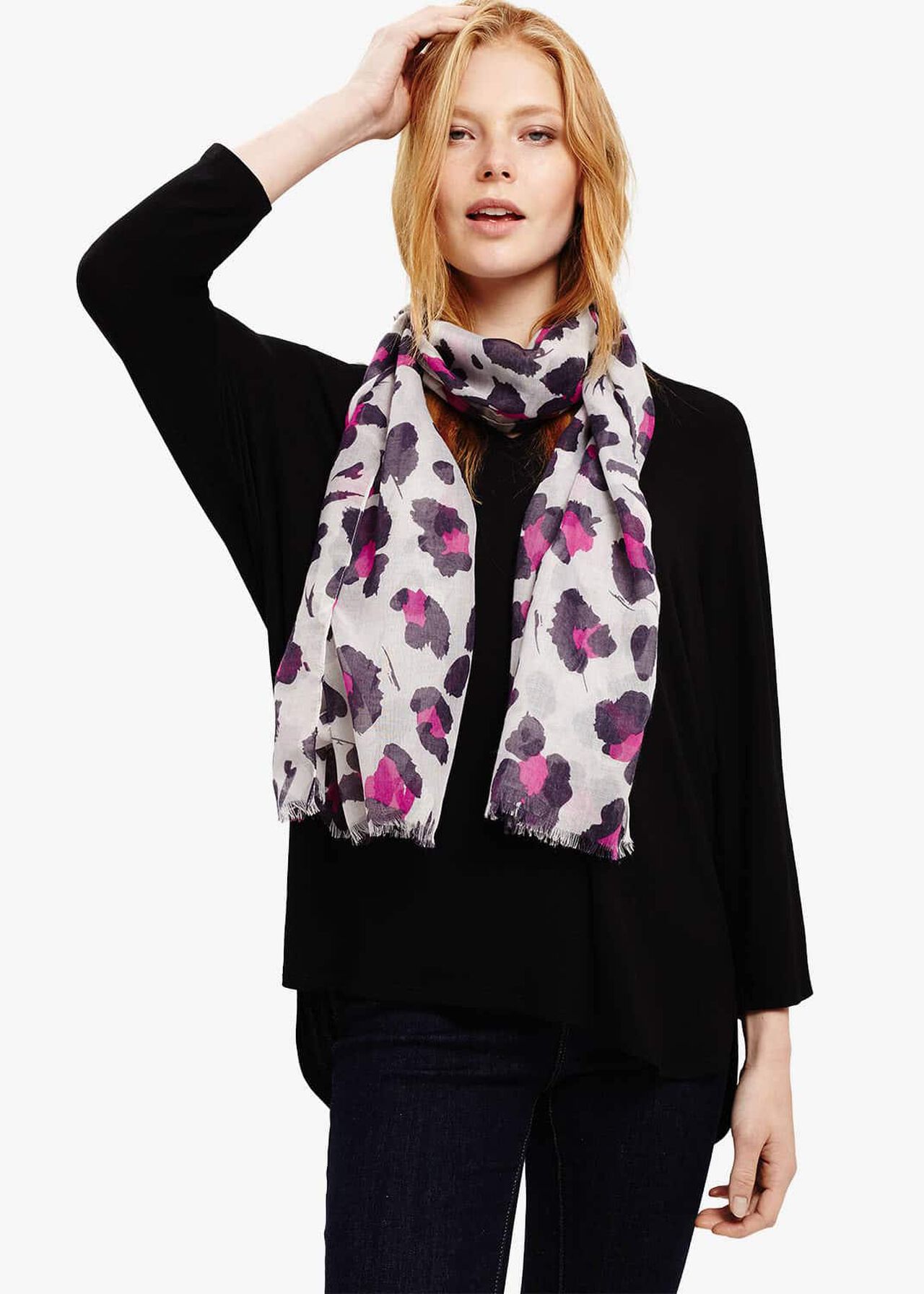 Lotty Smudged Floral Scarf